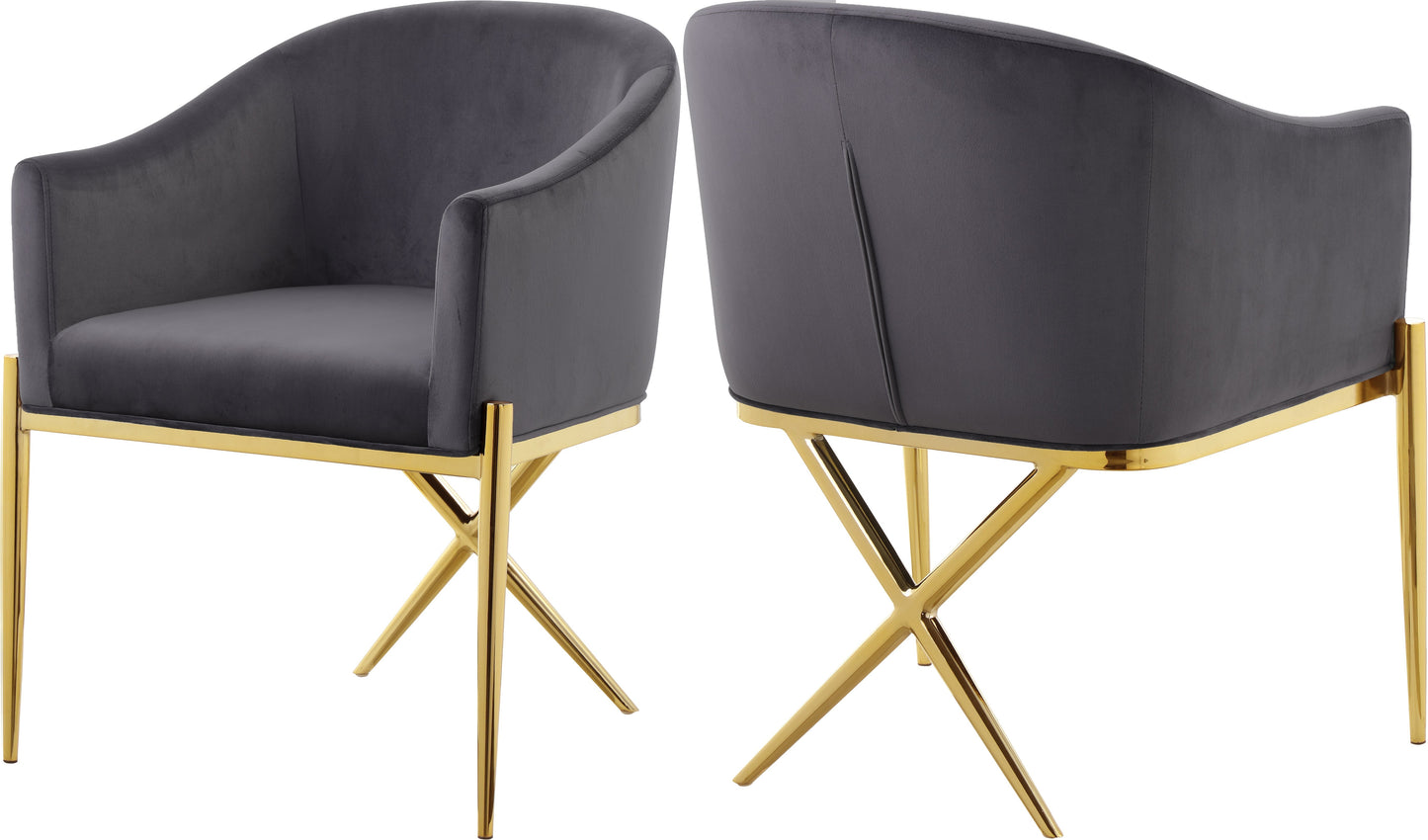 Xavier Velvet Dining Chair - Furniture Depot