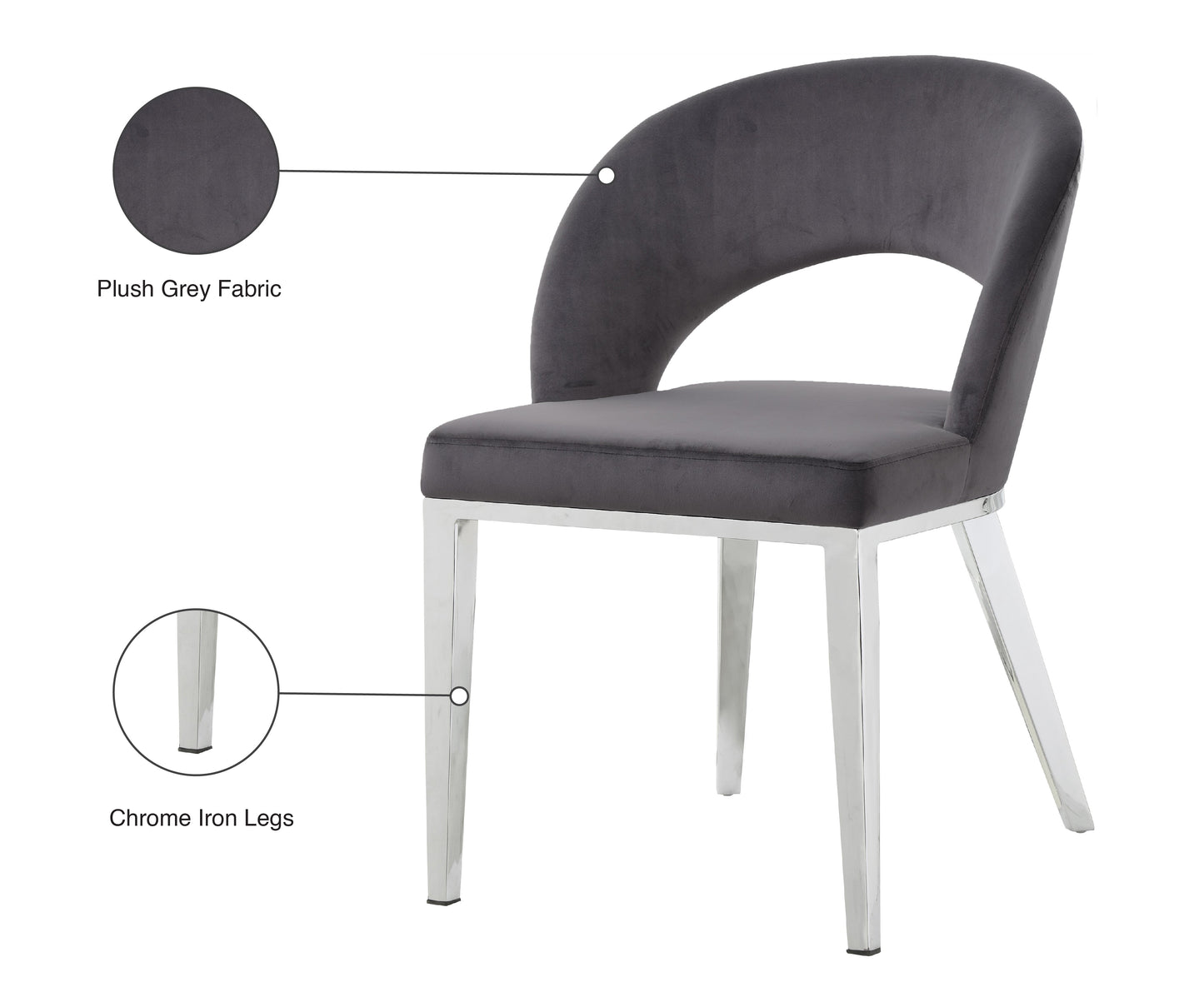 Roberto Velvet Dining Chair - Furniture Depot