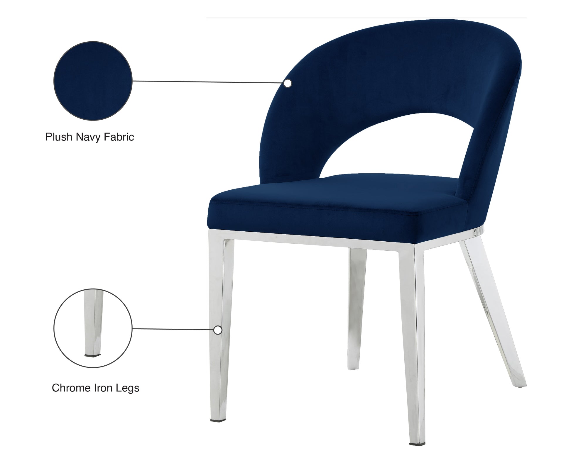 Roberto Velvet Dining Chair - Furniture Depot