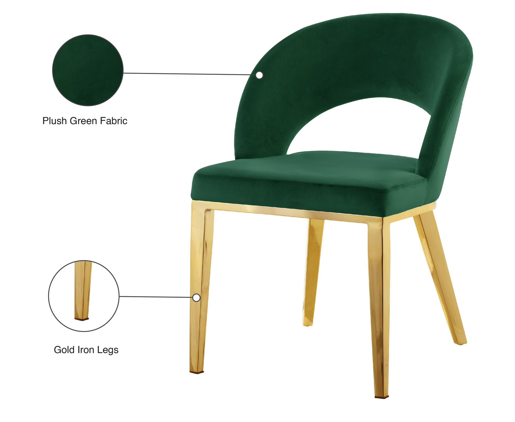 Roberto Velvet Dining Chair - Furniture Depot