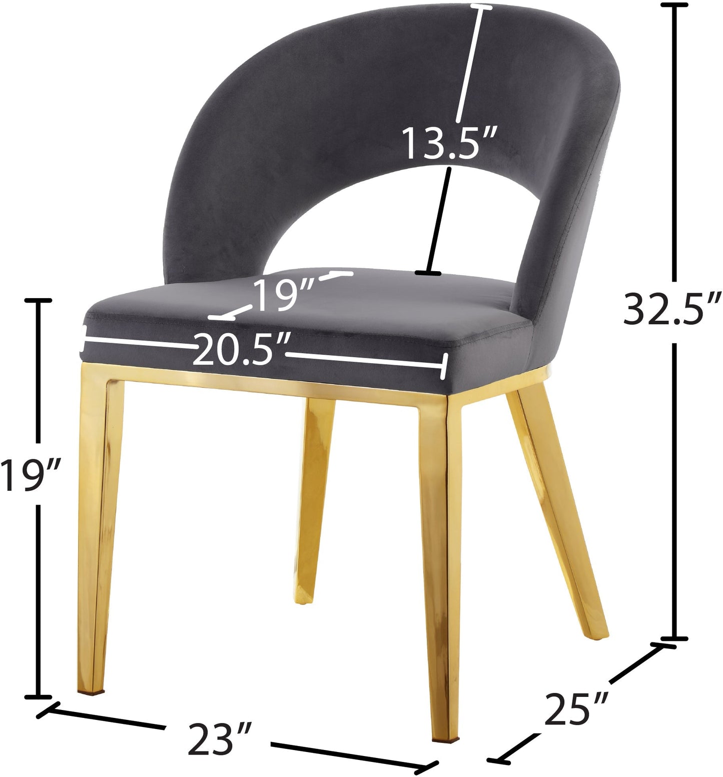 Roberto Velvet Dining Chair - Furniture Depot