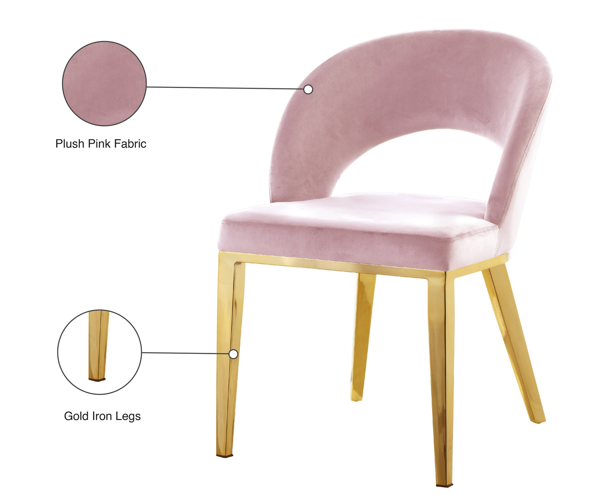 Roberto Velvet Dining Chair - Furniture Depot