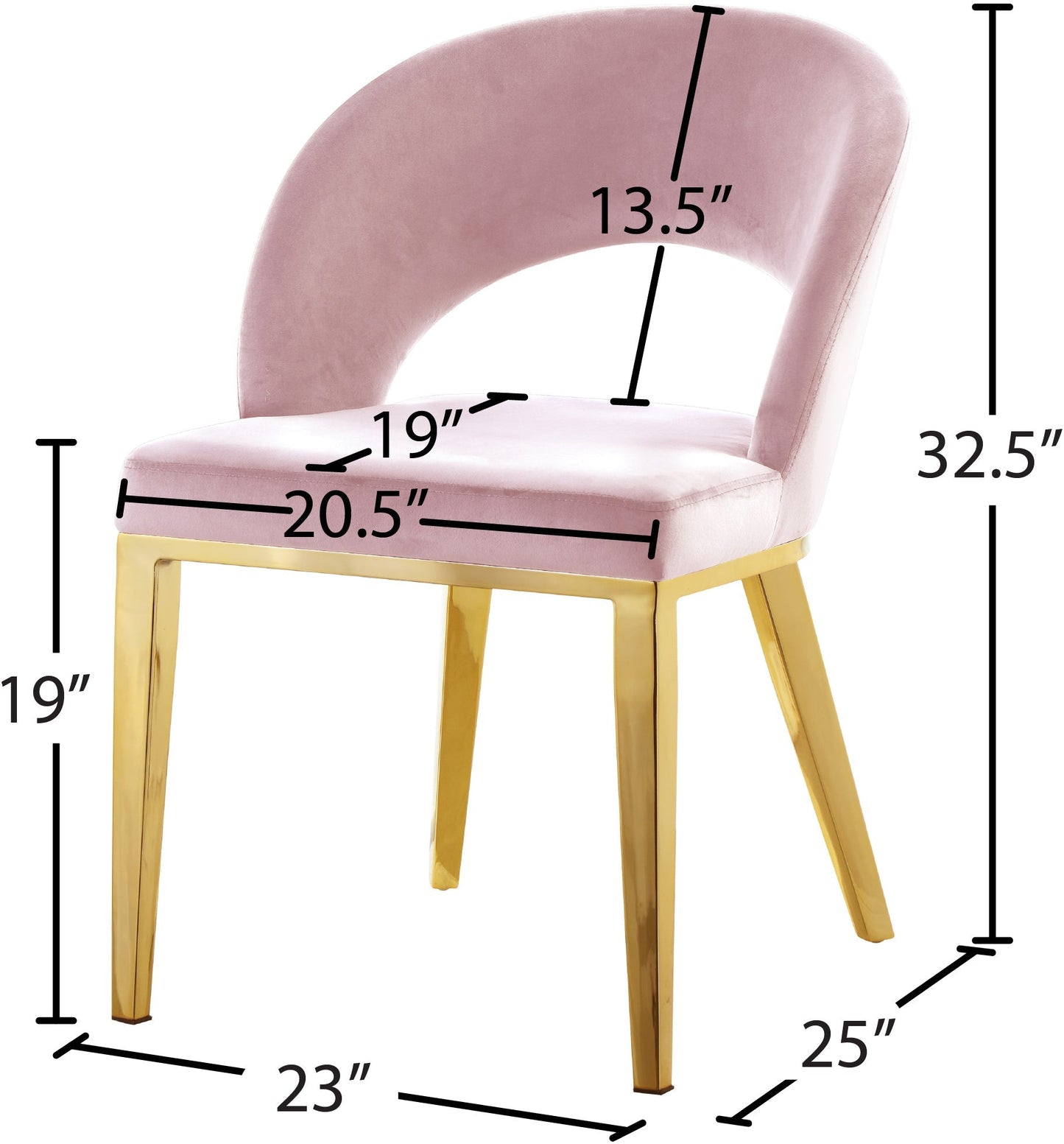 Roberto Velvet Dining Chair - Furniture Depot