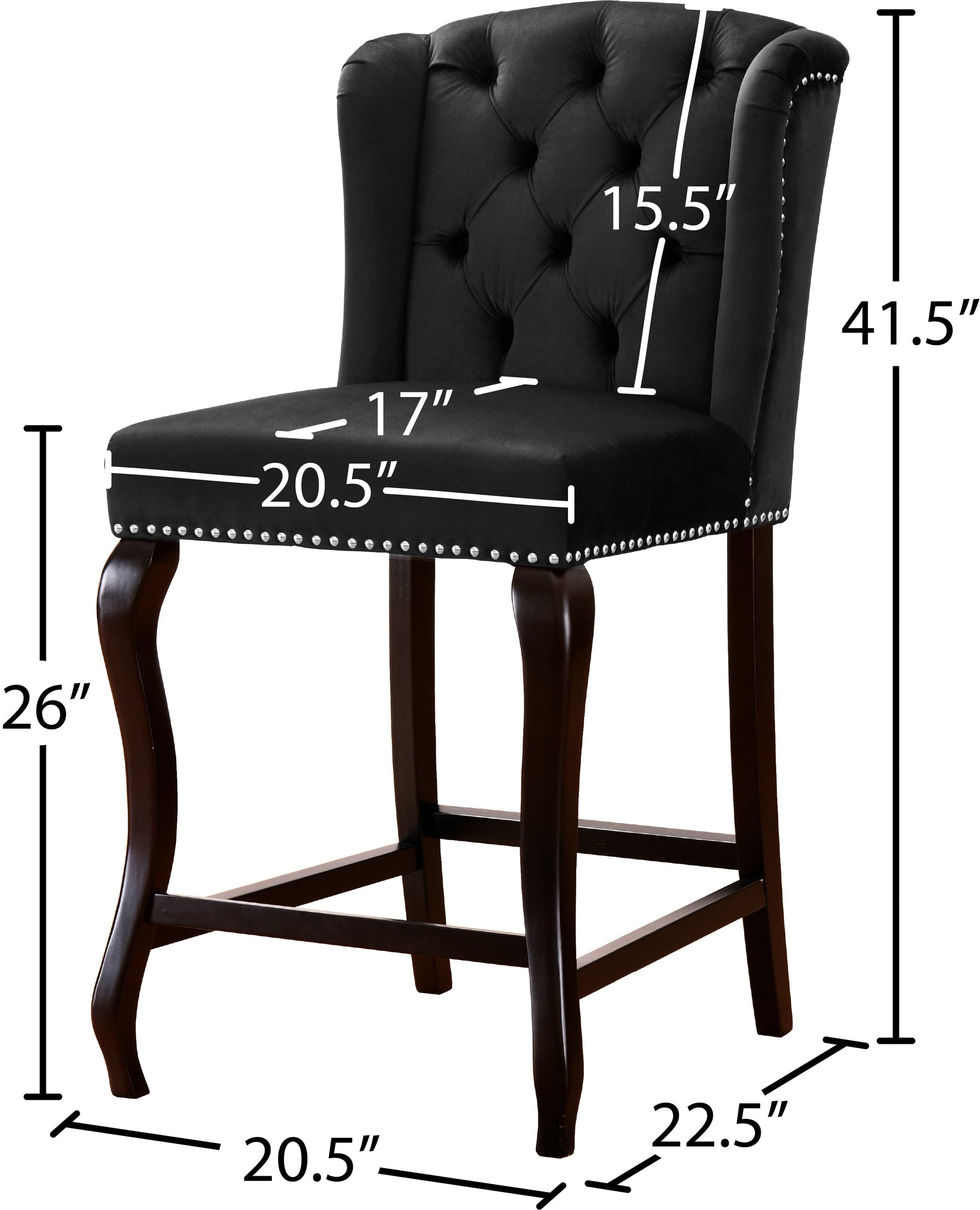 Suri Velvet Stool - Furniture Depot (7679016796408)