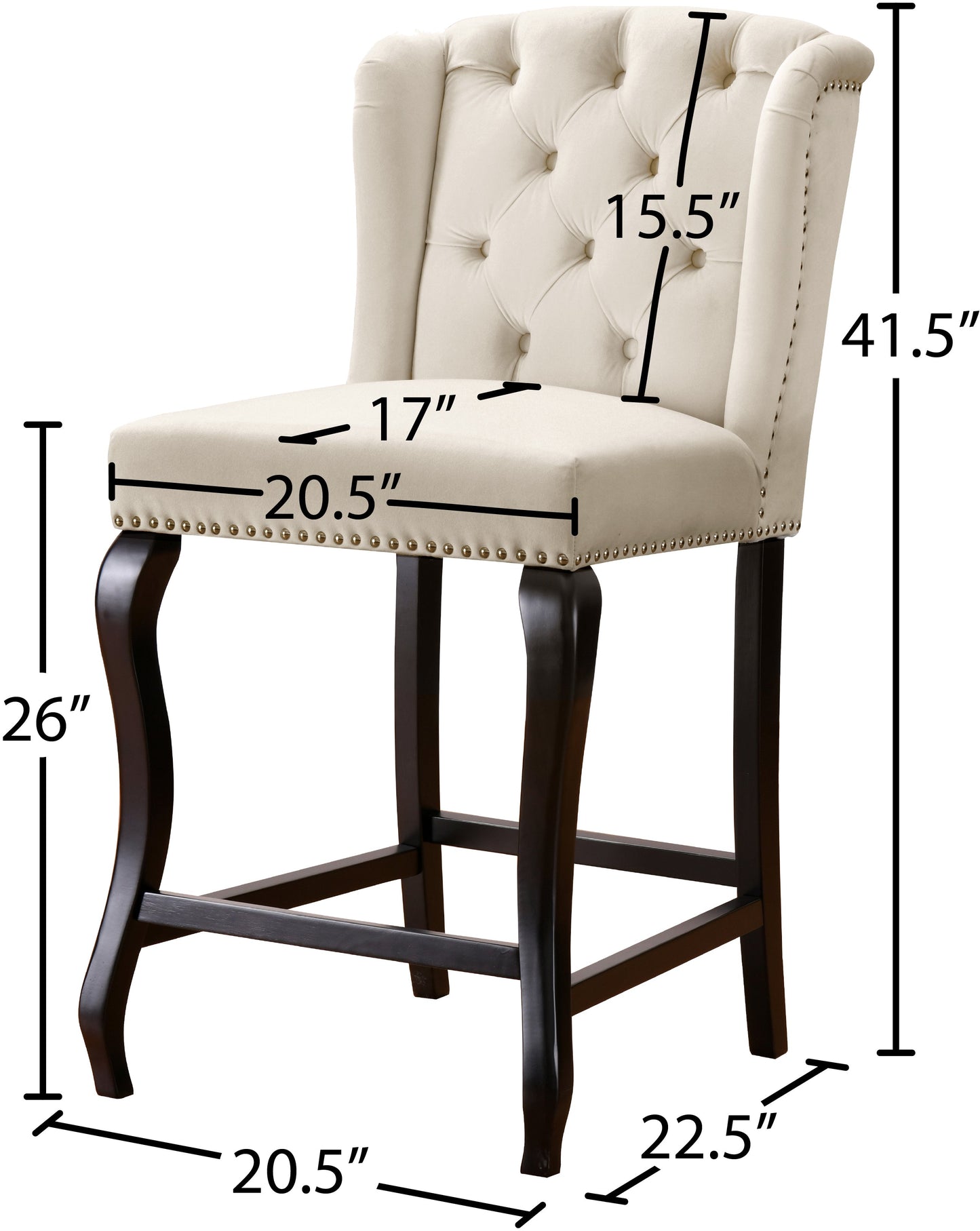 Suri Velvet Stool - Furniture Depot (7679016796408)