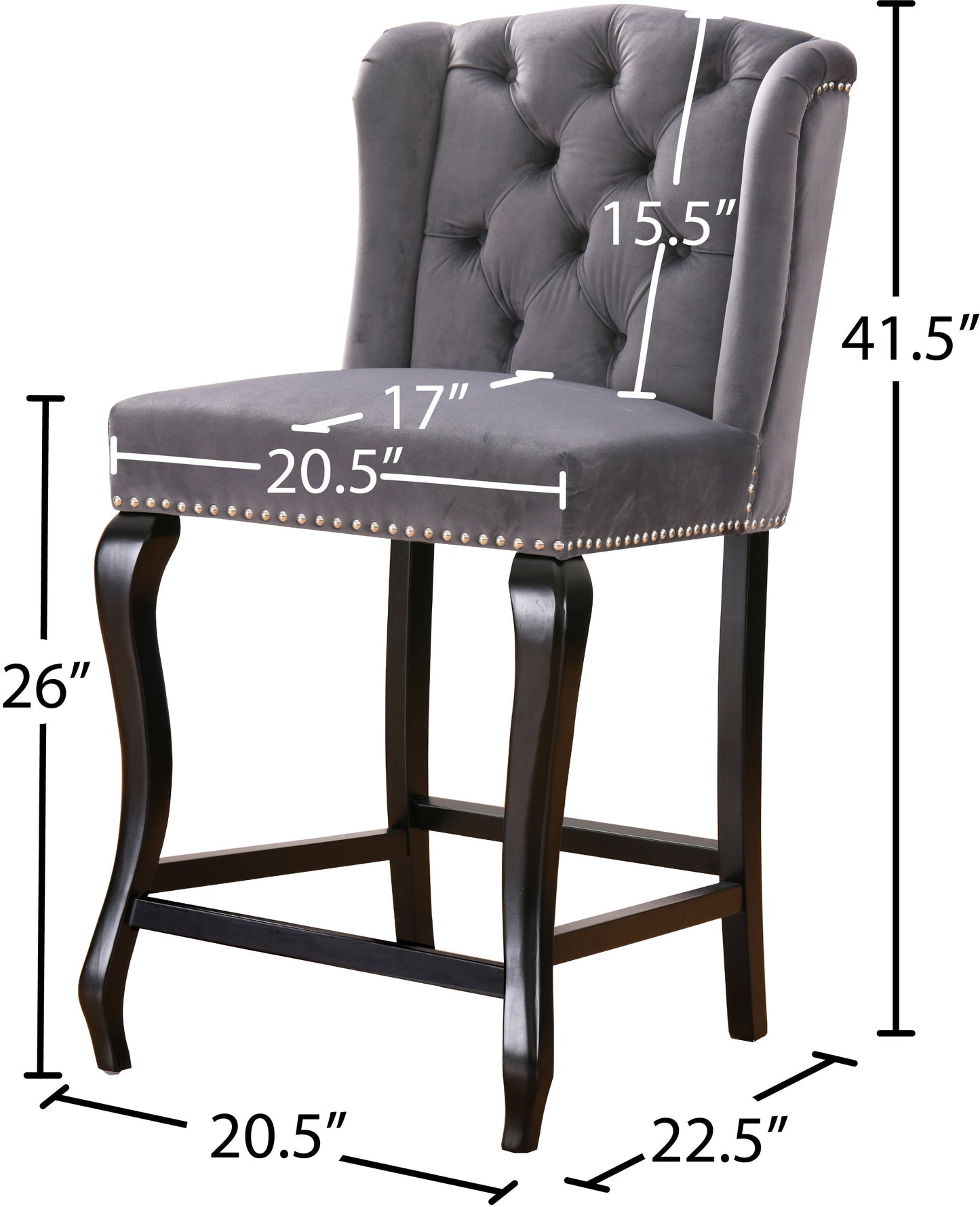 Suri Velvet Stool - Furniture Depot (7679016796408)