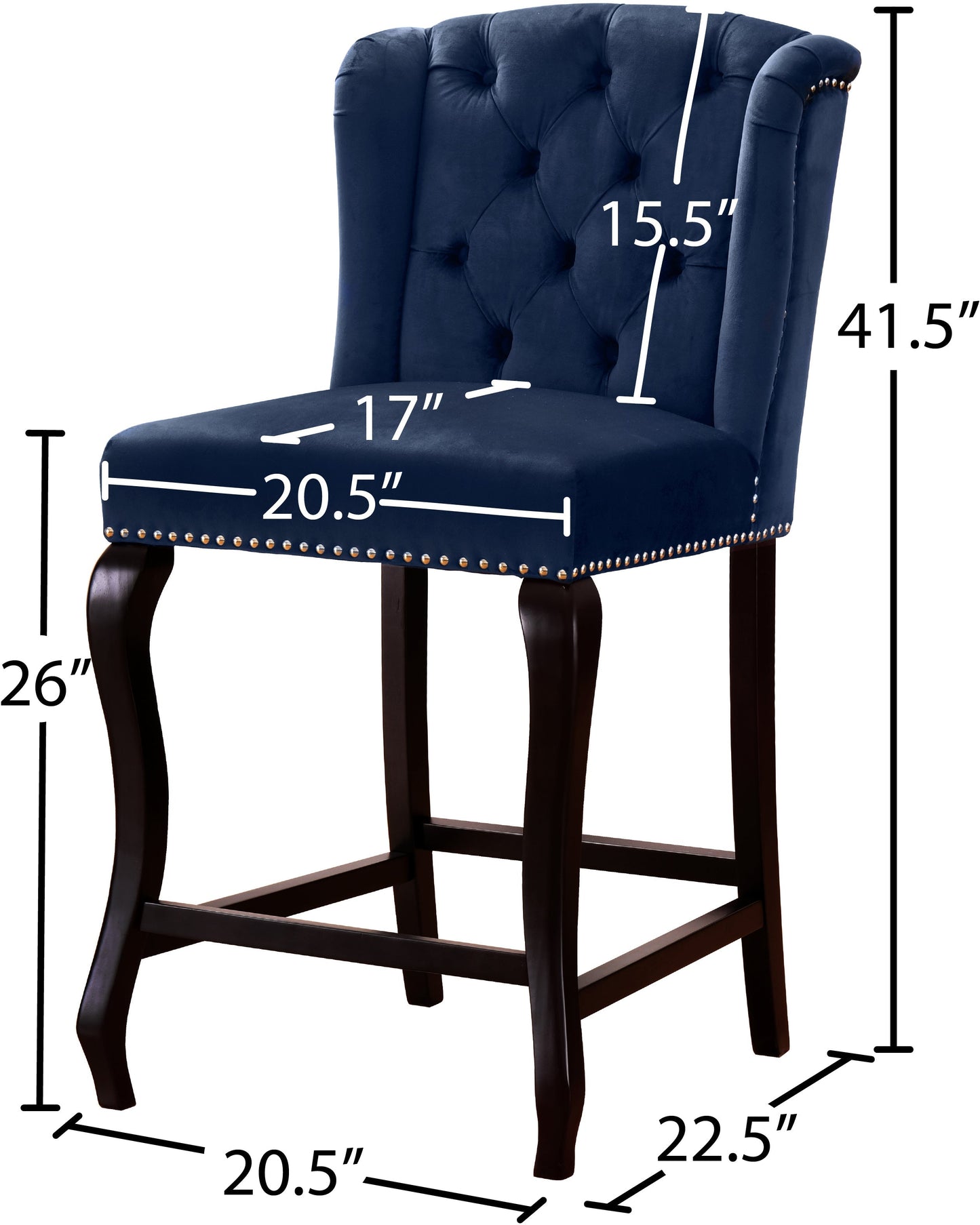 Suri Velvet Stool - Furniture Depot (7679016796408)