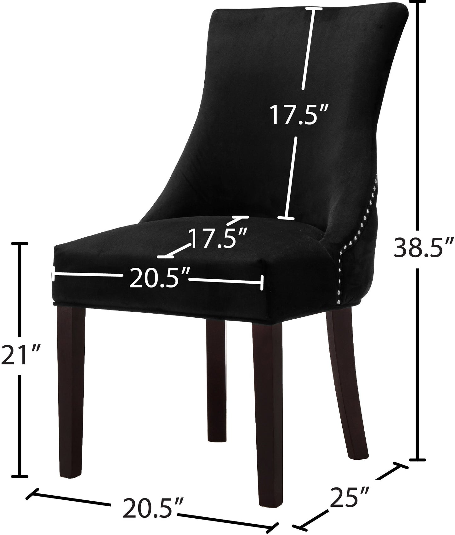 Hannah Velvet Dining Chair - Furniture Depot