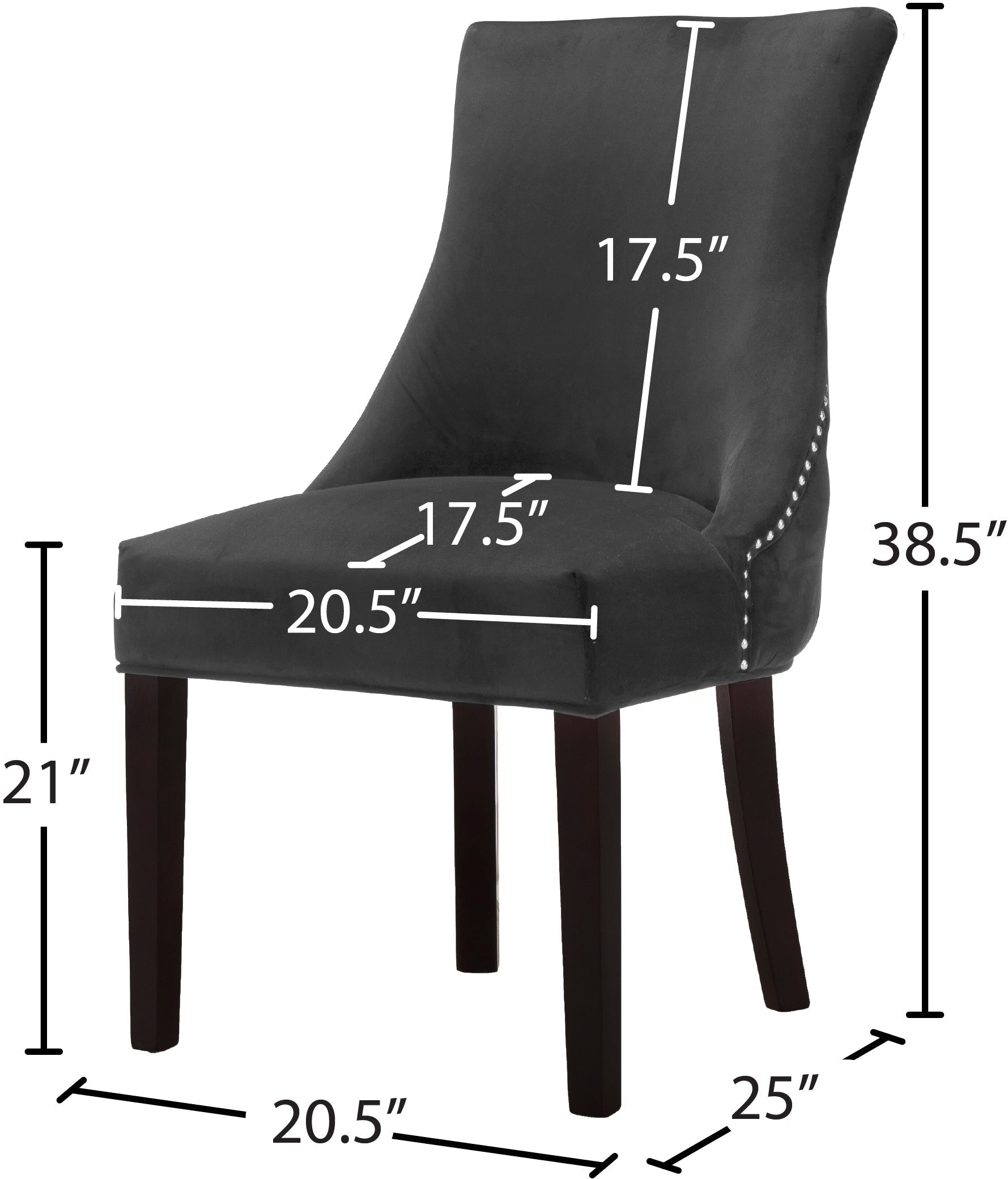 Hannah Velvet Dining Chair - Furniture Depot