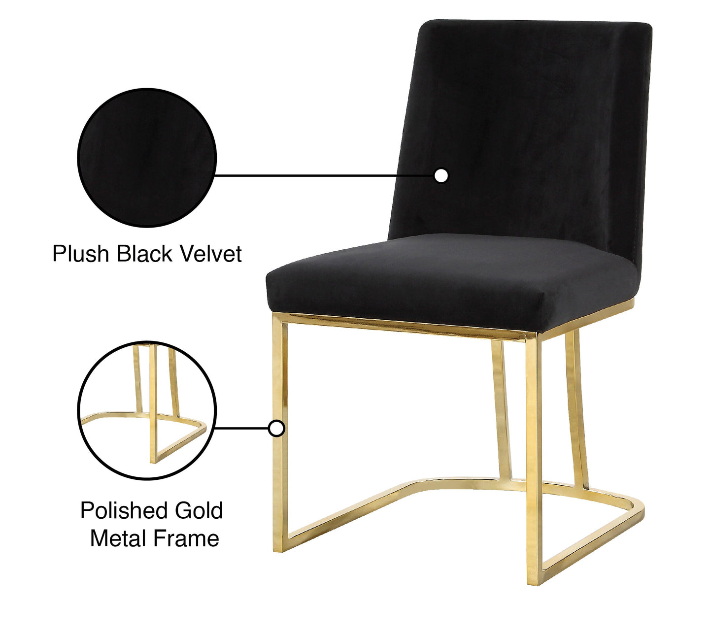 Heidi Velvet Dining Chair - Furniture Depot (7679016861944)