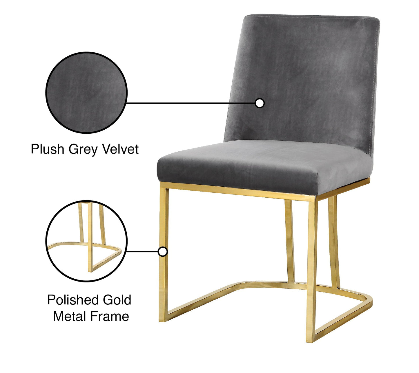 Heidi Velvet Dining Chair - Furniture Depot (7679016861944)