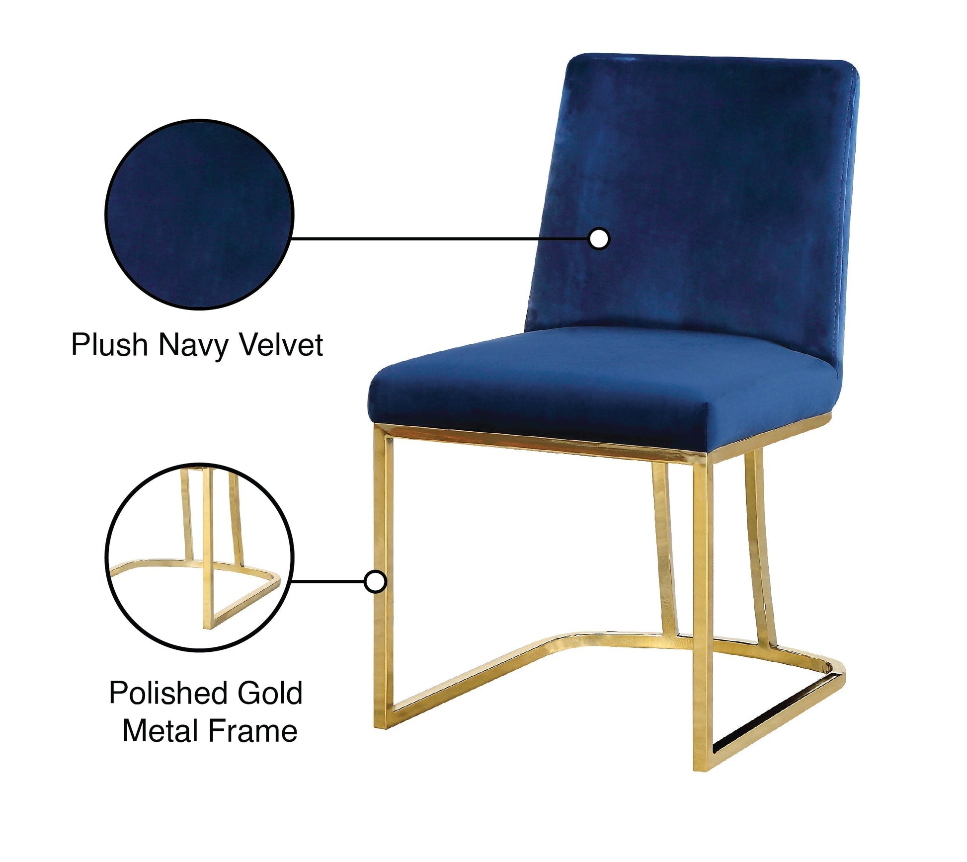 Heidi Velvet Dining Chair - Furniture Depot (7679016861944)