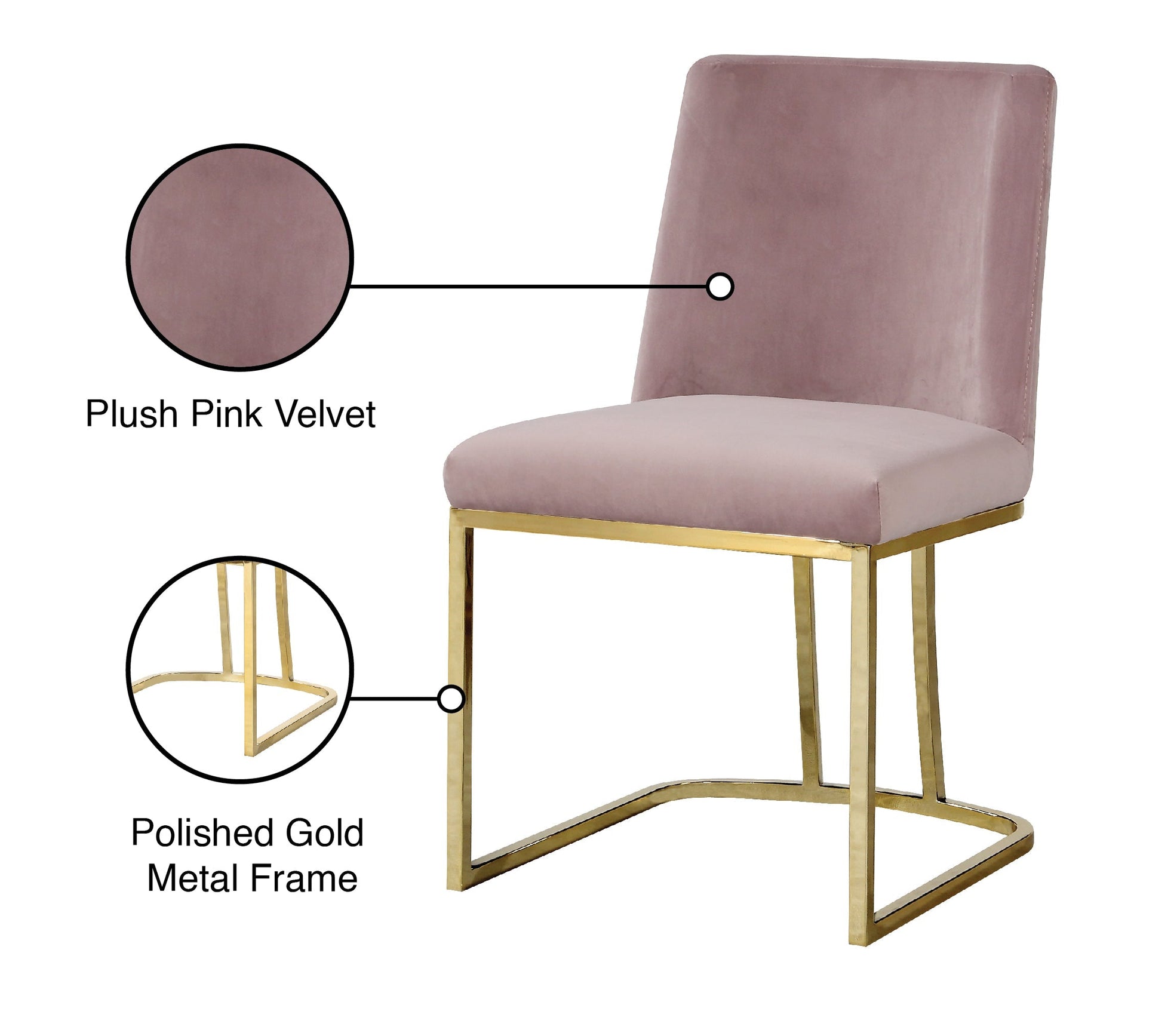 Heidi Velvet Dining Chair - Furniture Depot (7679016861944)