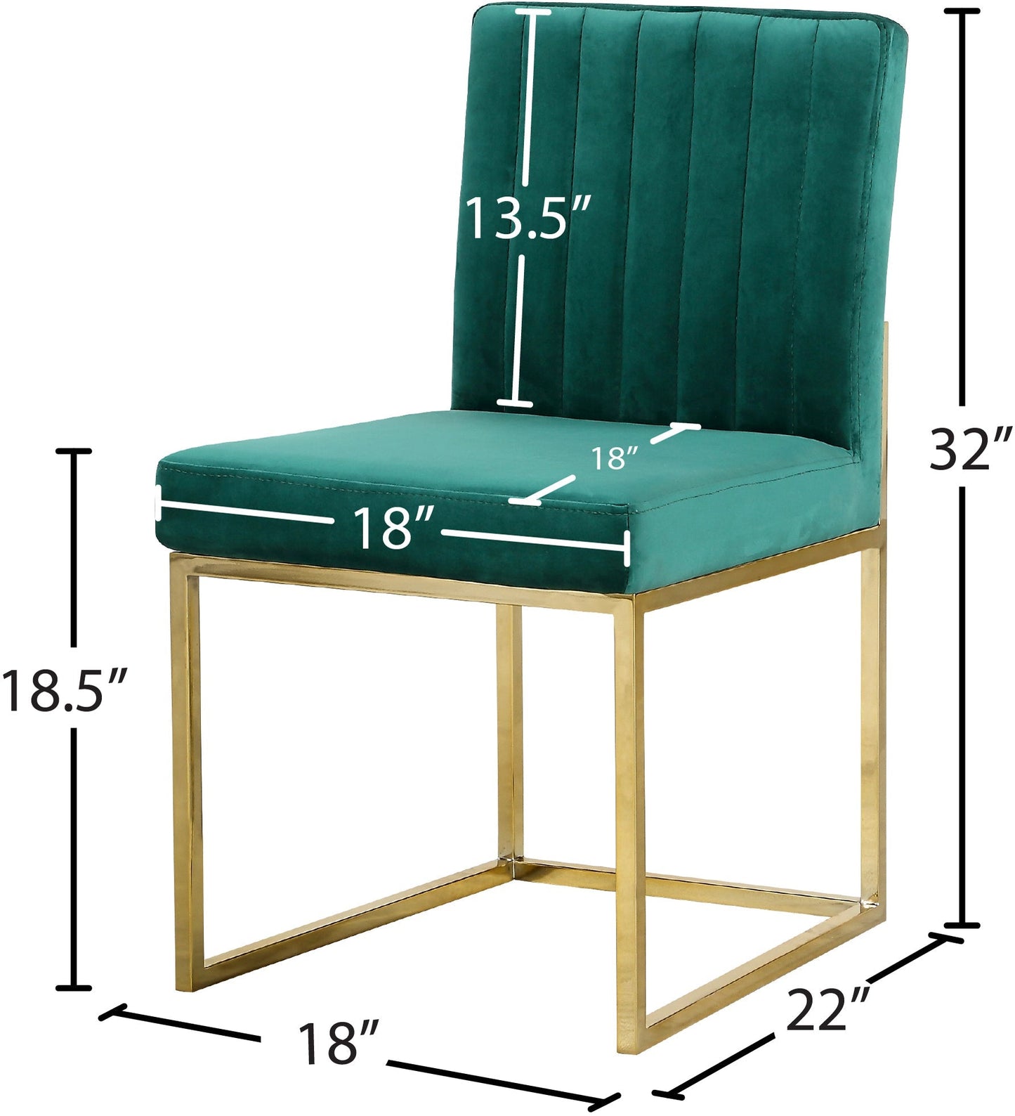 Giselle Velvet Dining Chair - Furniture Depot