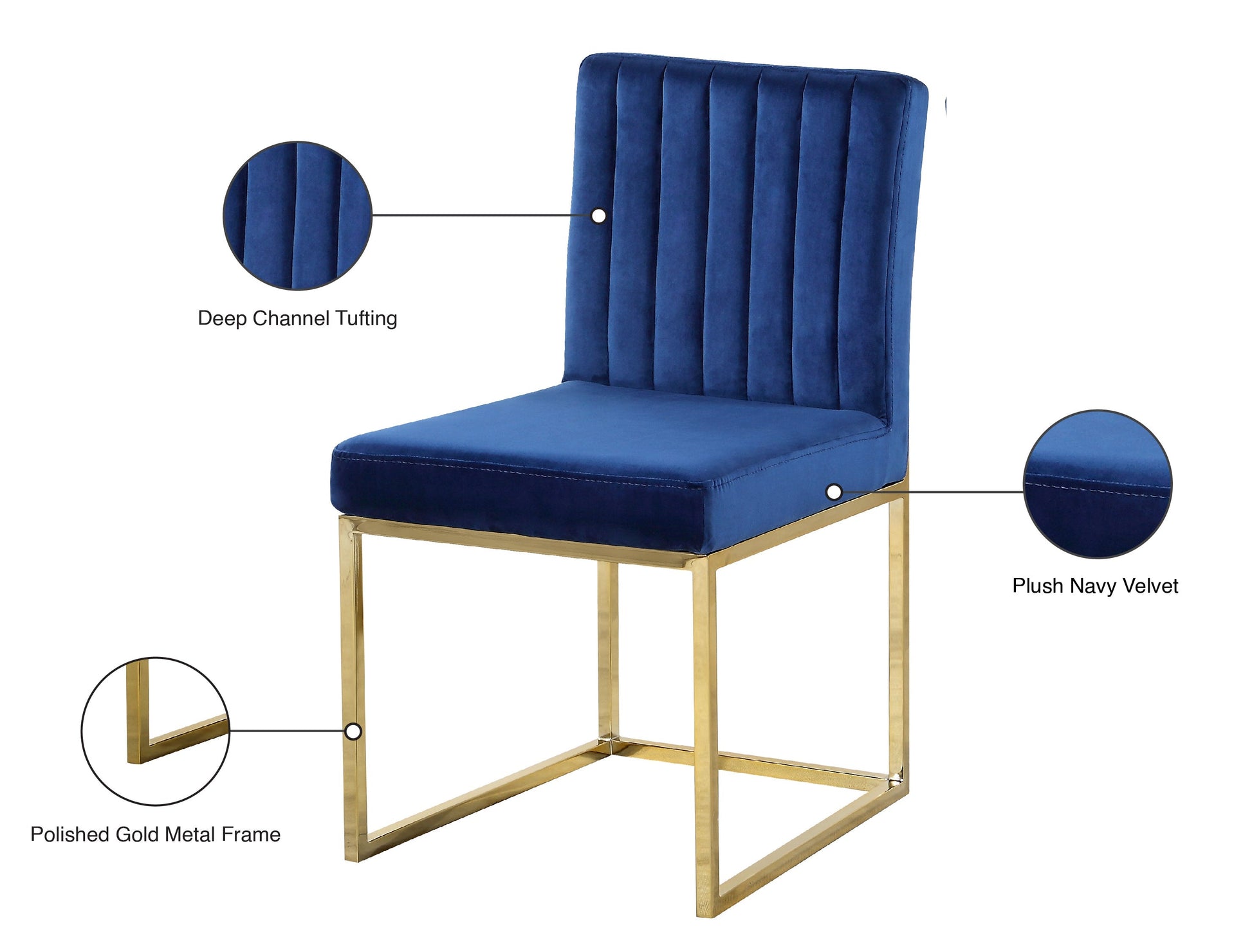 Giselle Velvet Dining Chair - Furniture Depot