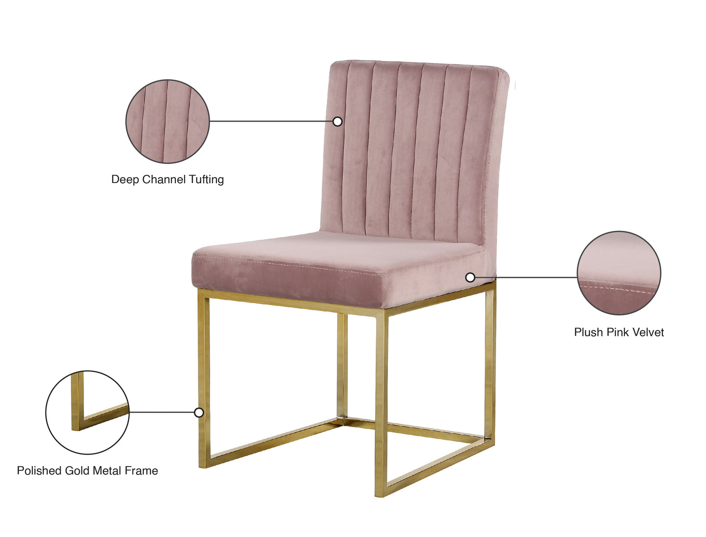 Giselle Velvet Dining Chair - Furniture Depot