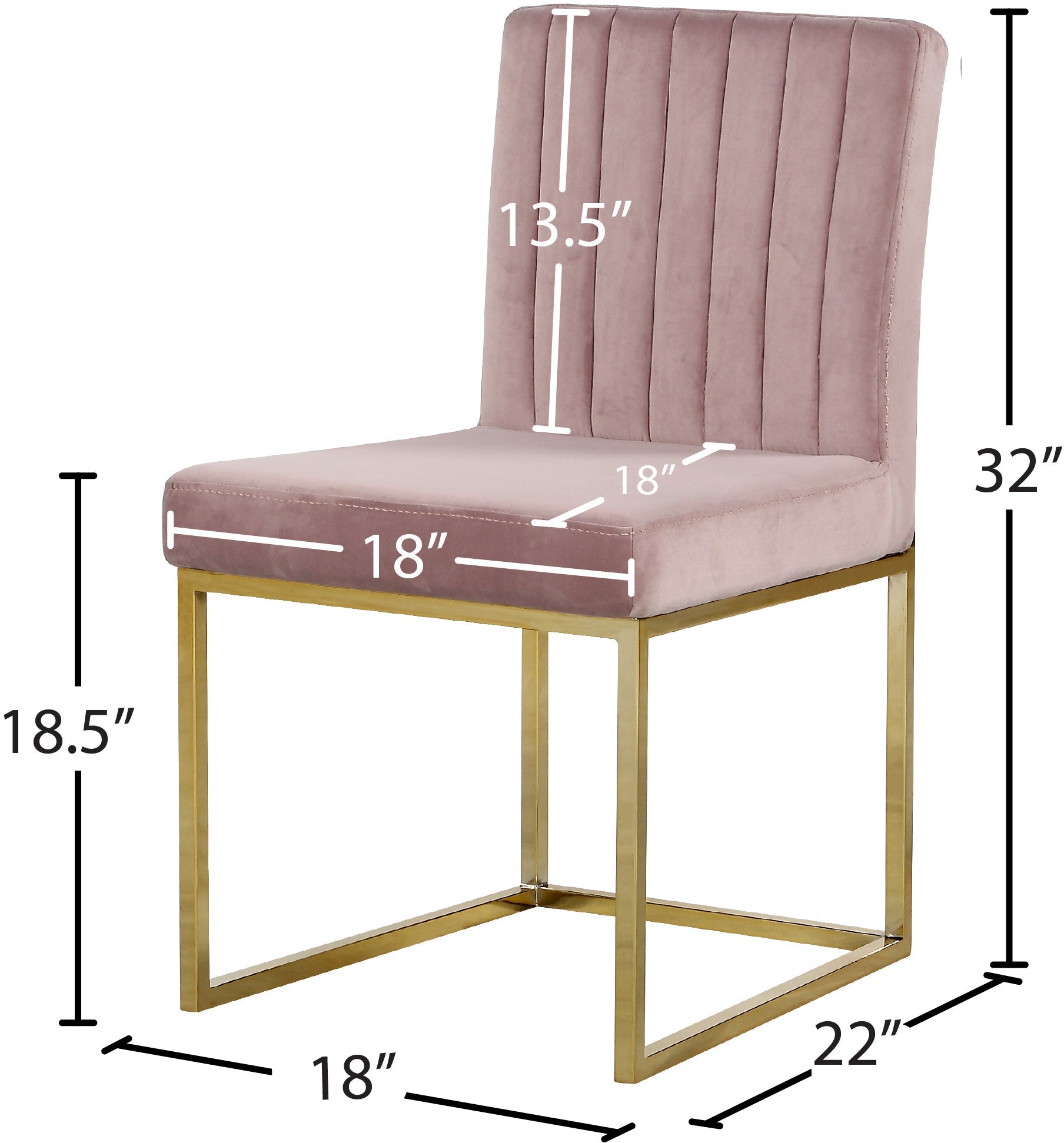 Giselle Velvet Dining Chair - Furniture Depot