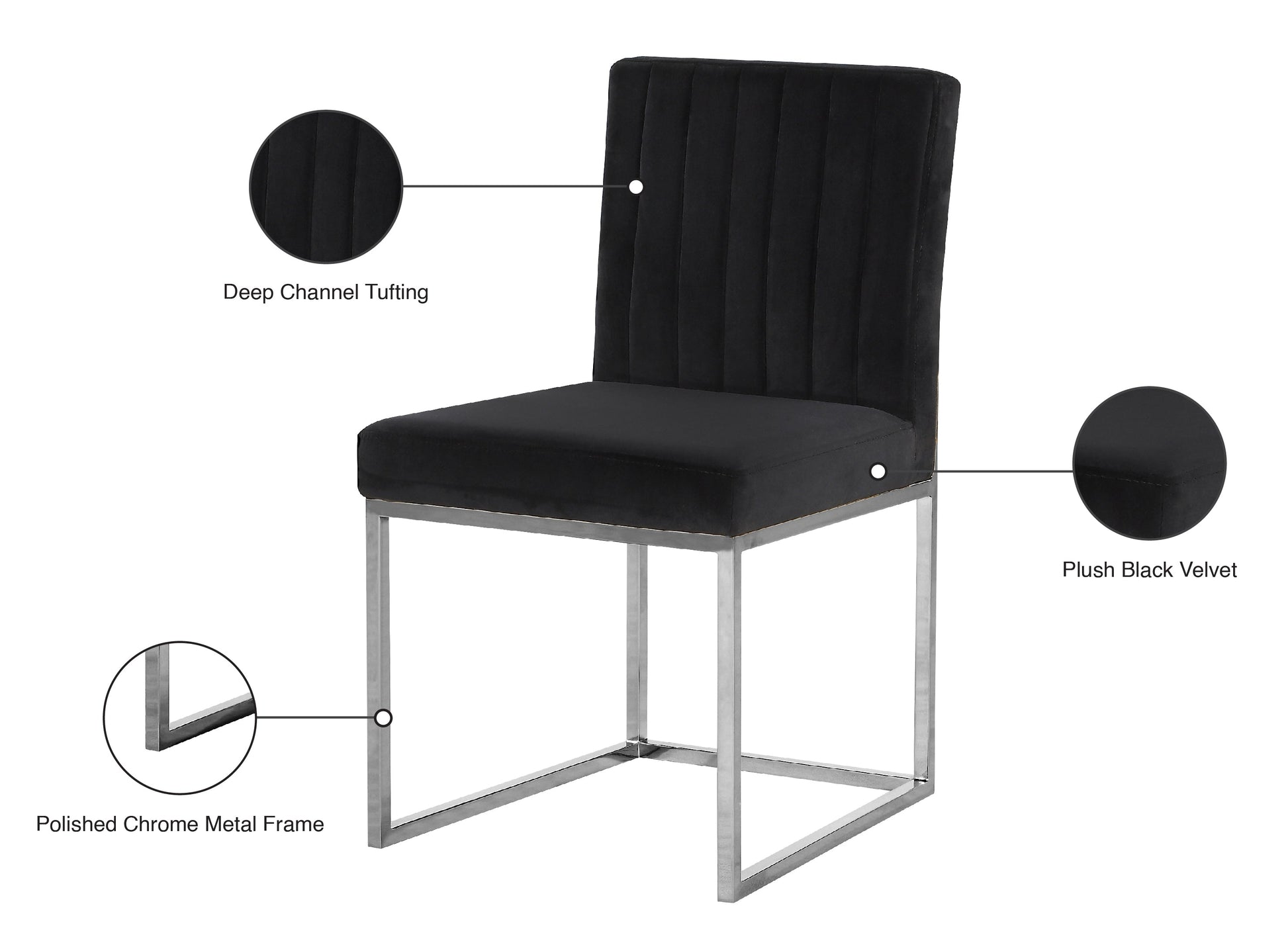 Giselle Velvet Dining Chair - Furniture Depot