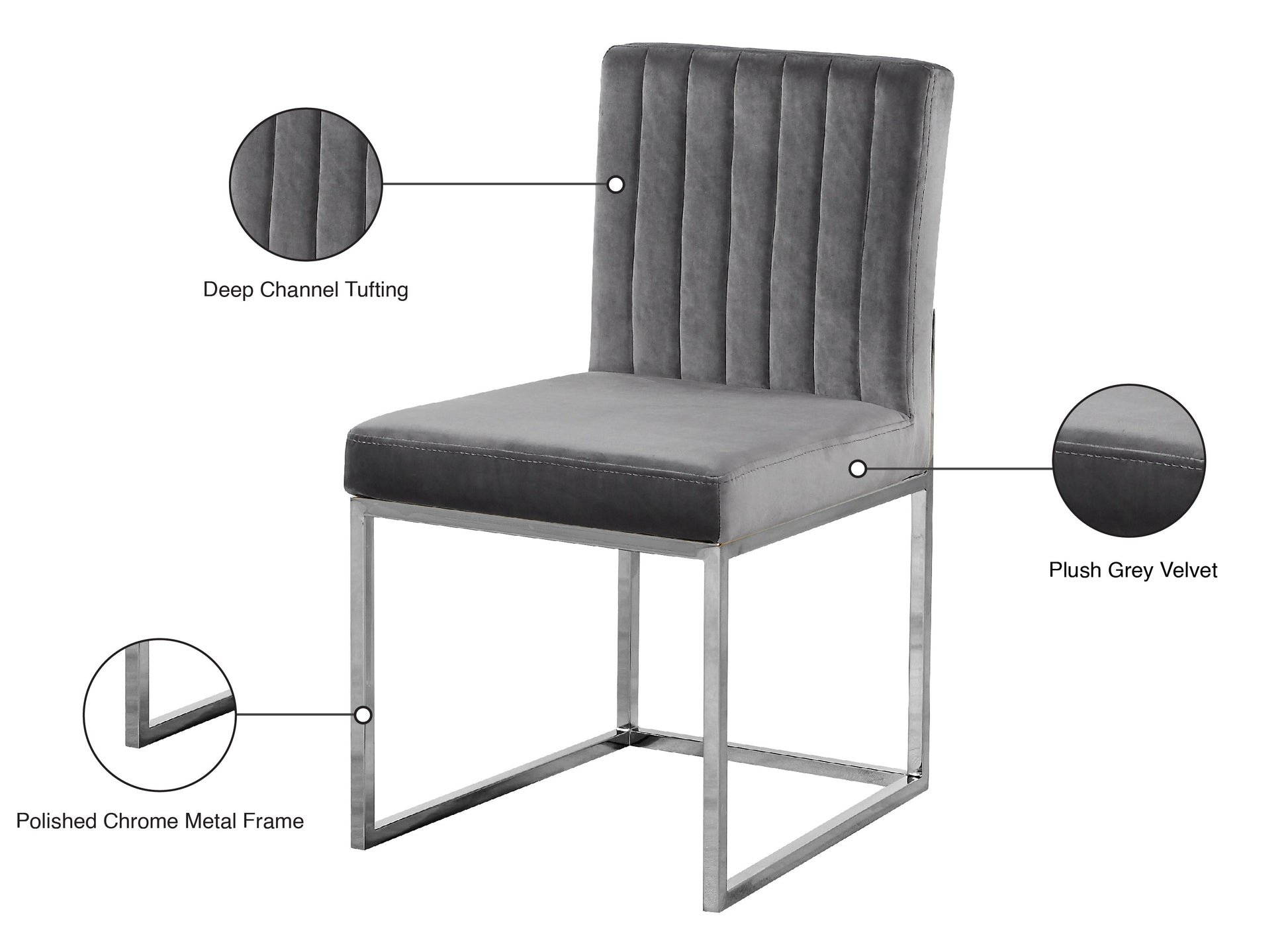 Giselle Velvet Dining Chair - Furniture Depot