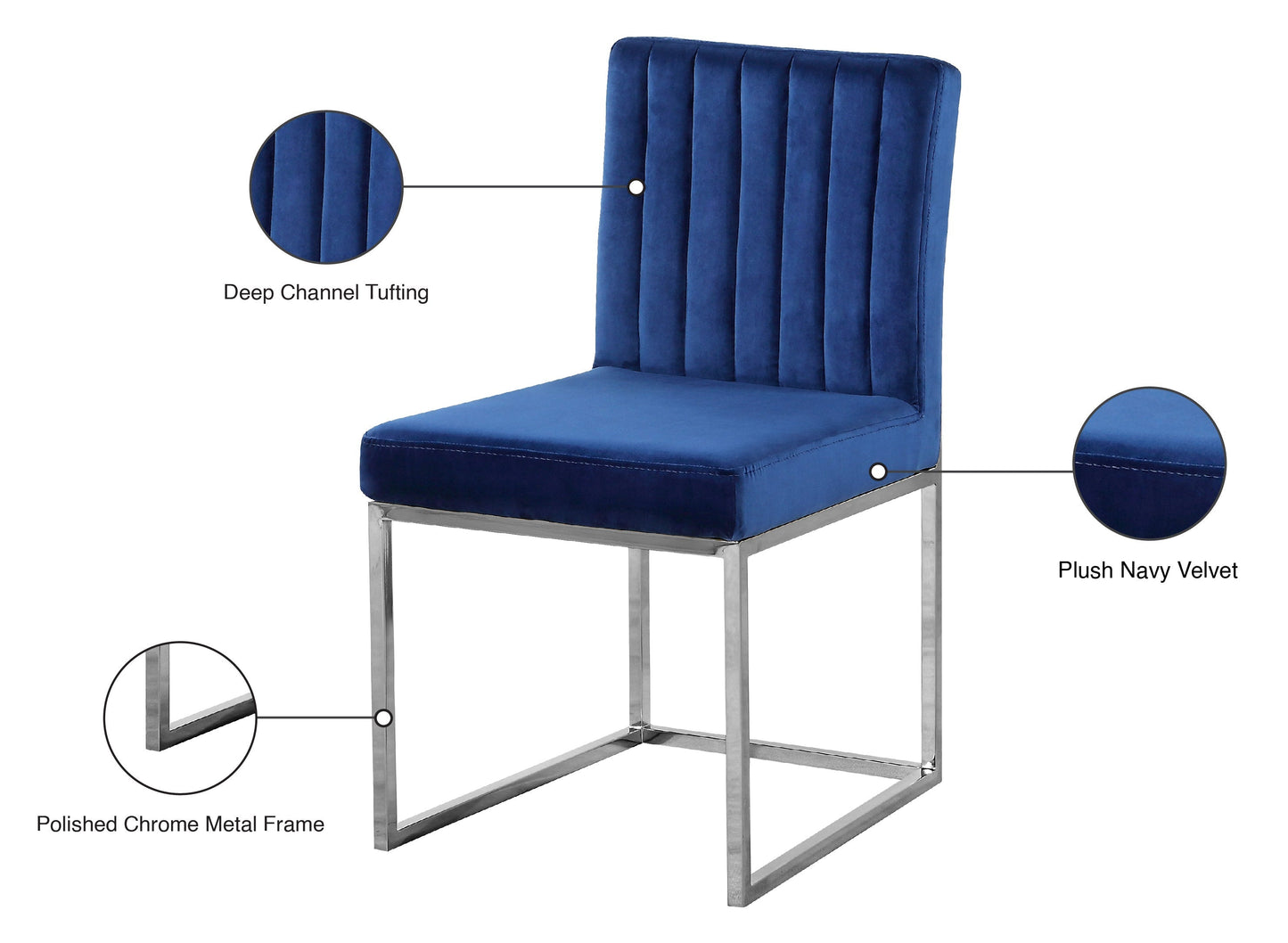 Giselle Velvet Dining Chair - Furniture Depot