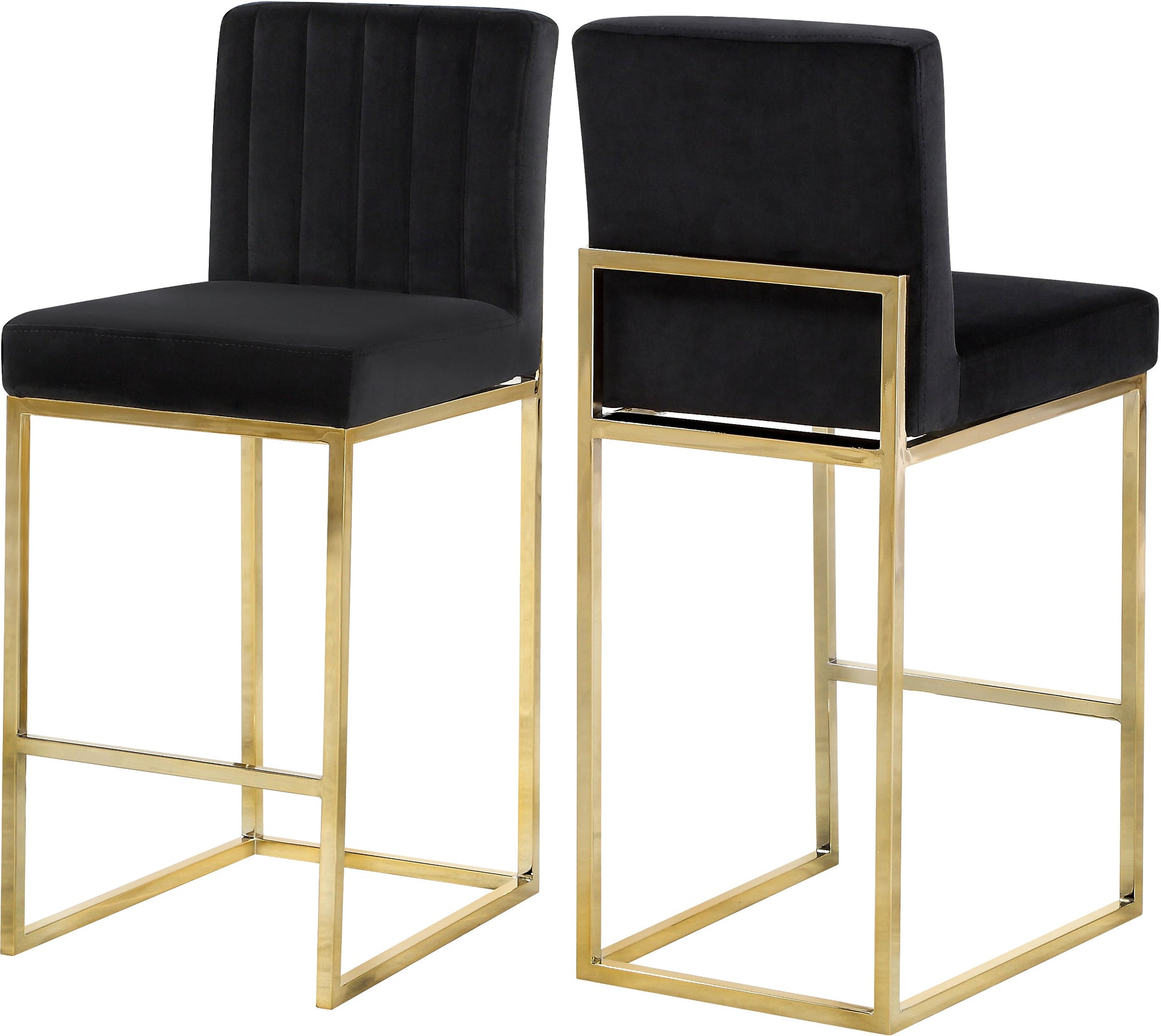 Giselle Velvet Stool - Furniture Depot