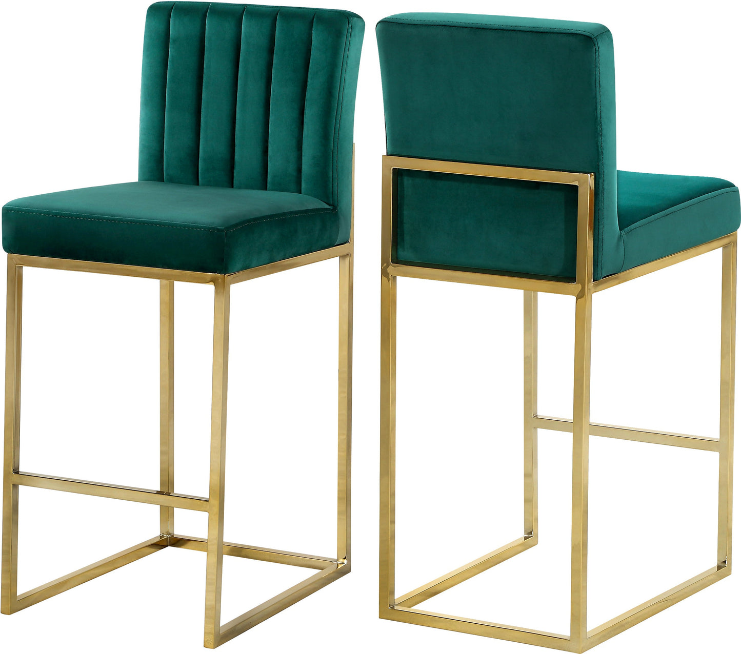Giselle Velvet Stool - Furniture Depot