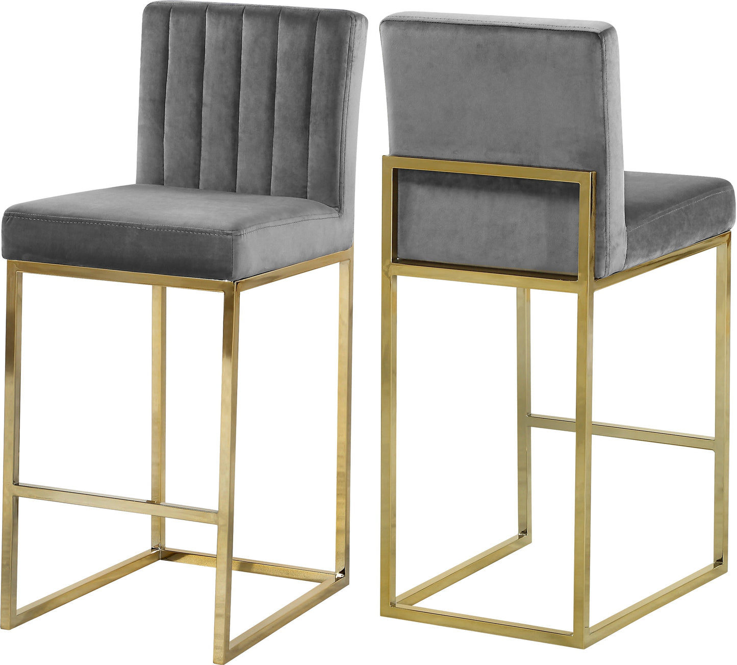 Giselle Velvet Stool - Furniture Depot