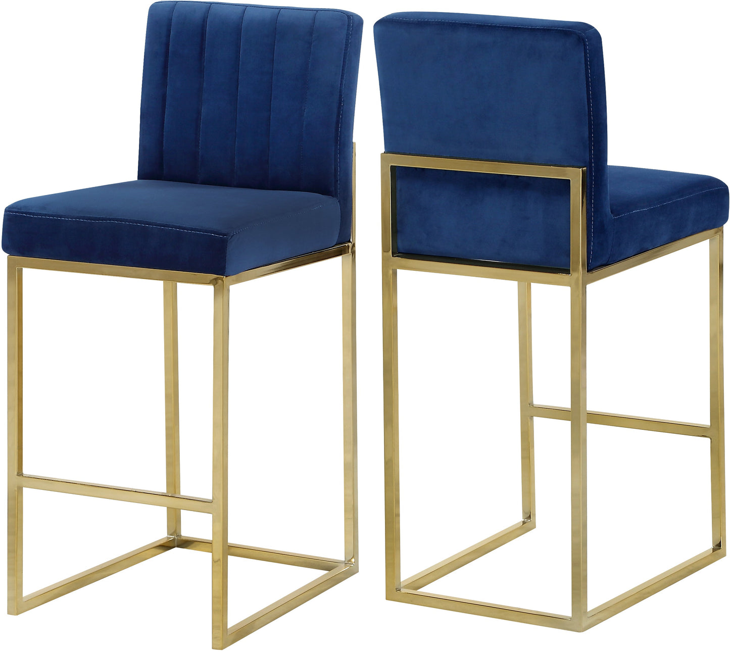 Giselle Velvet Stool - Furniture Depot