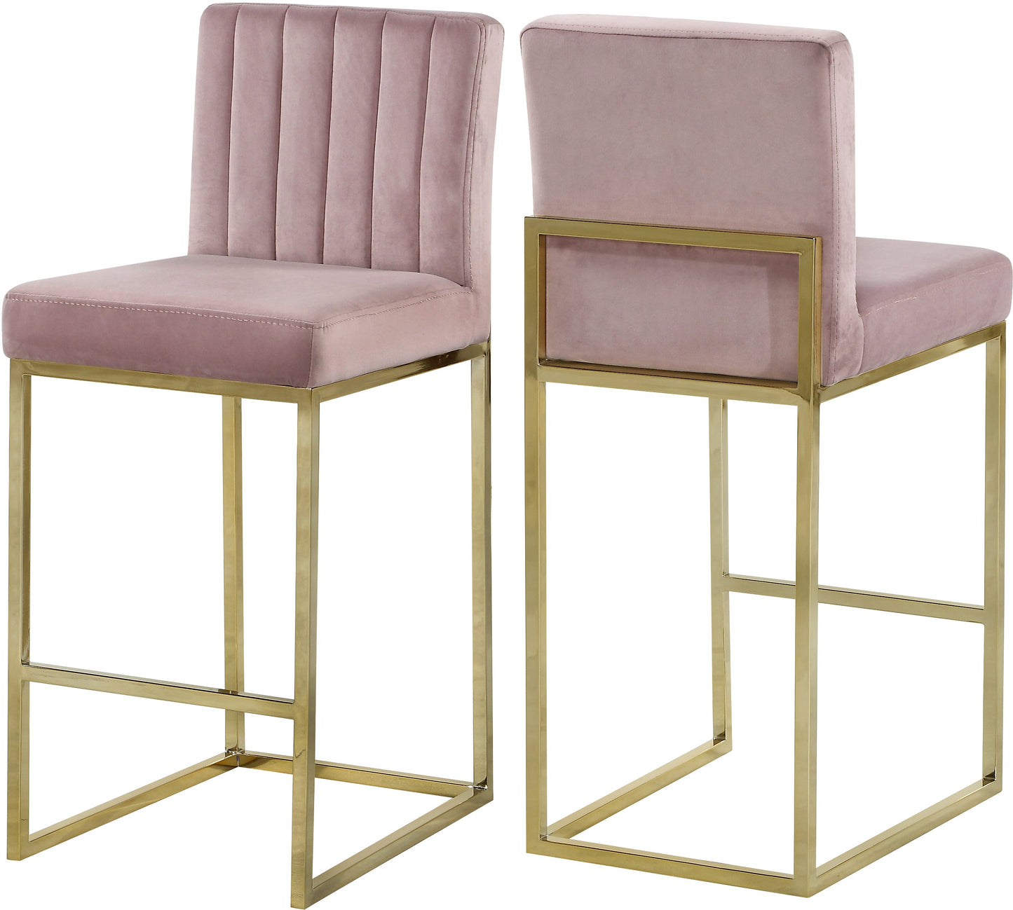 Giselle Velvet Stool - Furniture Depot