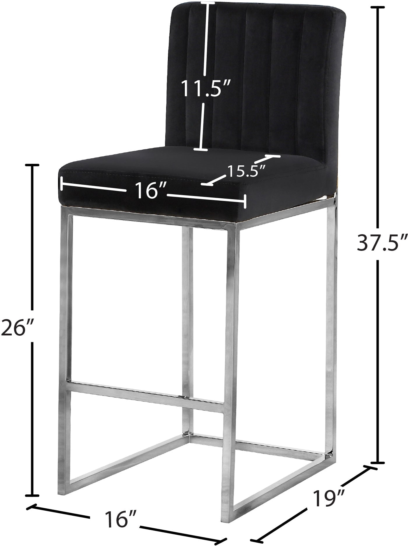 Giselle Velvet Stool - Furniture Depot