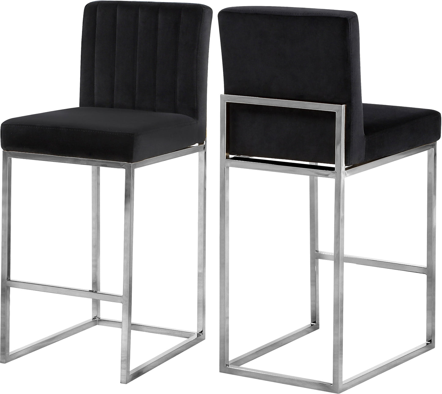 Giselle Velvet Stool - Furniture Depot