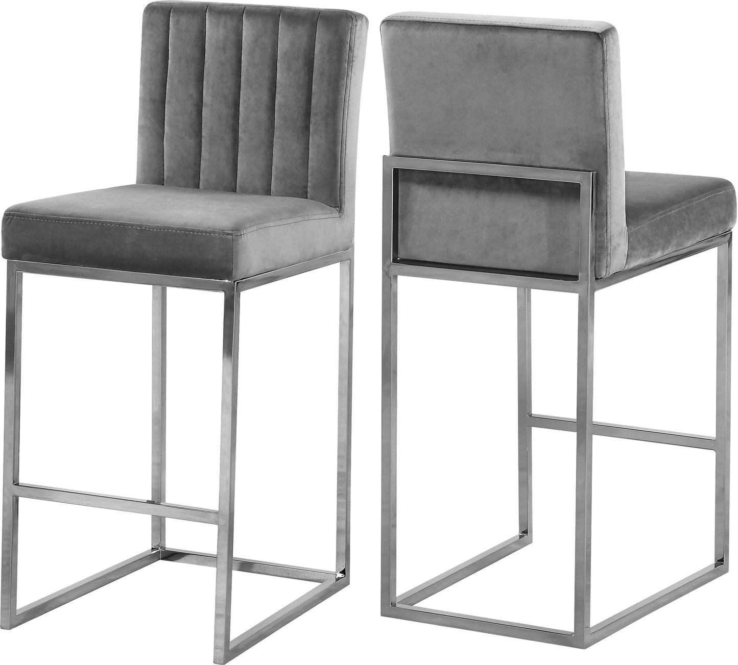 Giselle Velvet Stool - Furniture Depot