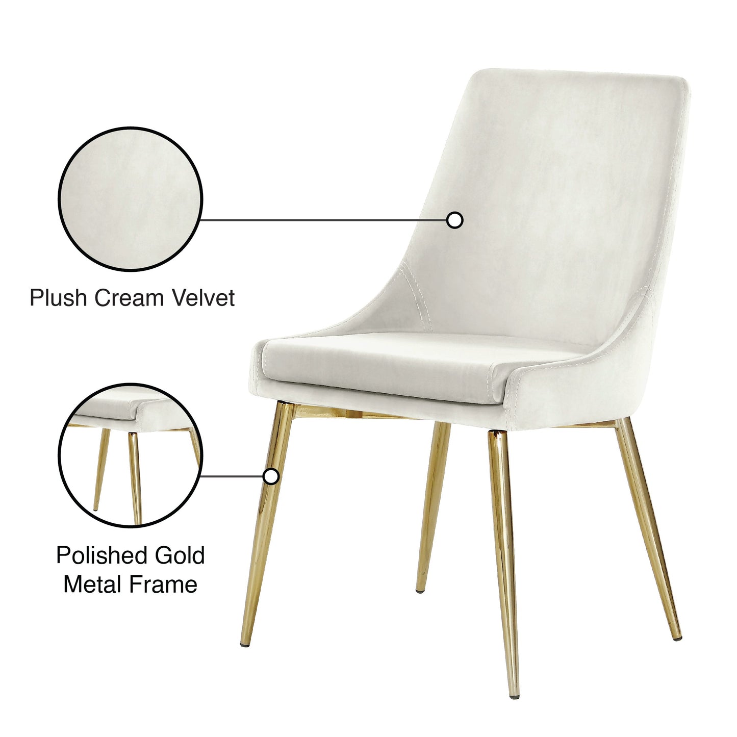 Karina Velvet Dining Chair - Furniture Depot