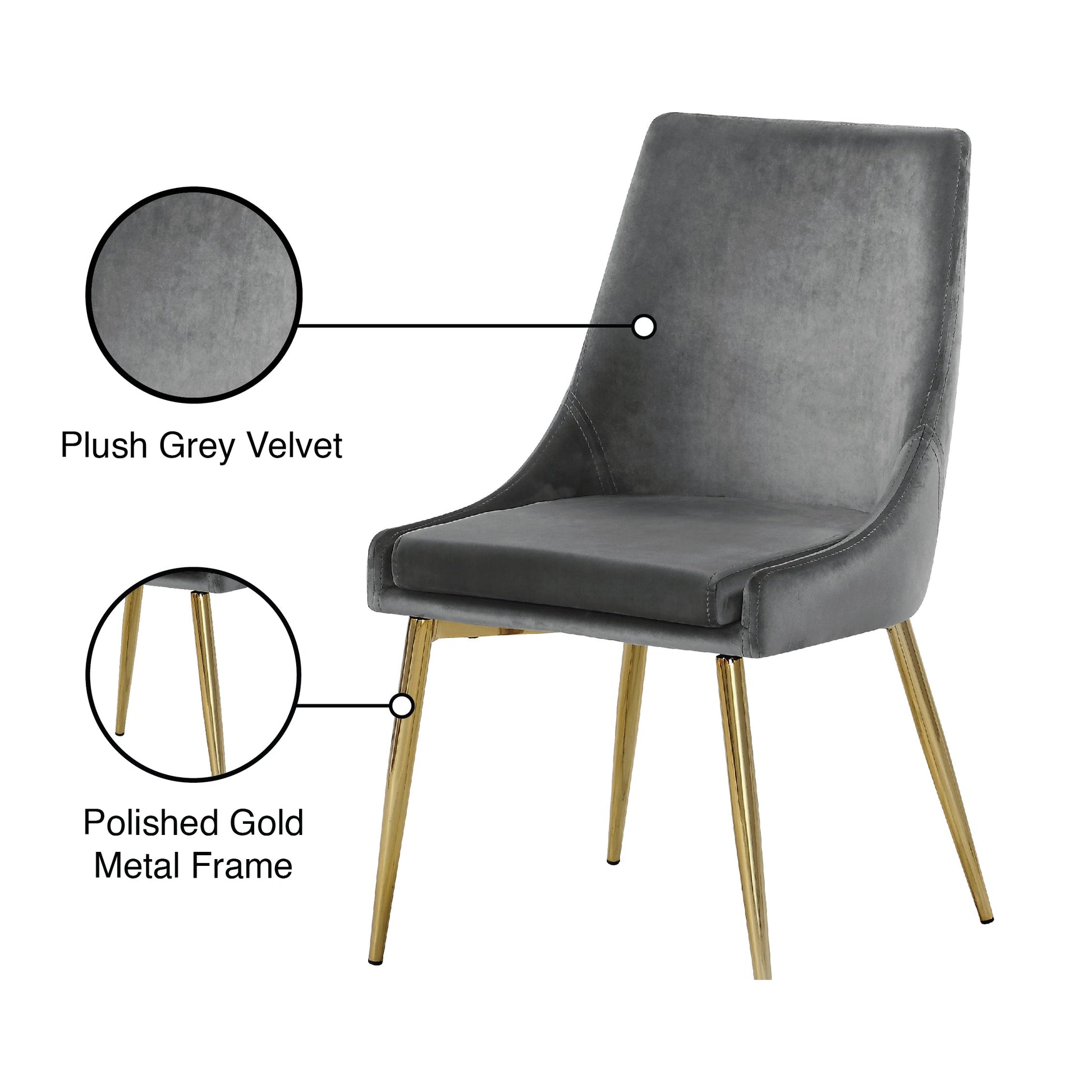 Karina Velvet Dining Chair - Furniture Depot