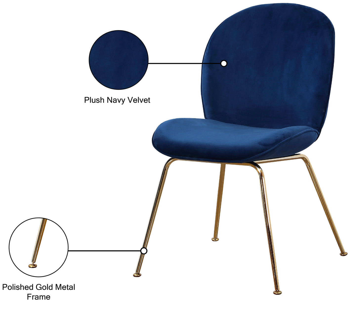 Paris Velvet Dining Chair - Furniture Depot