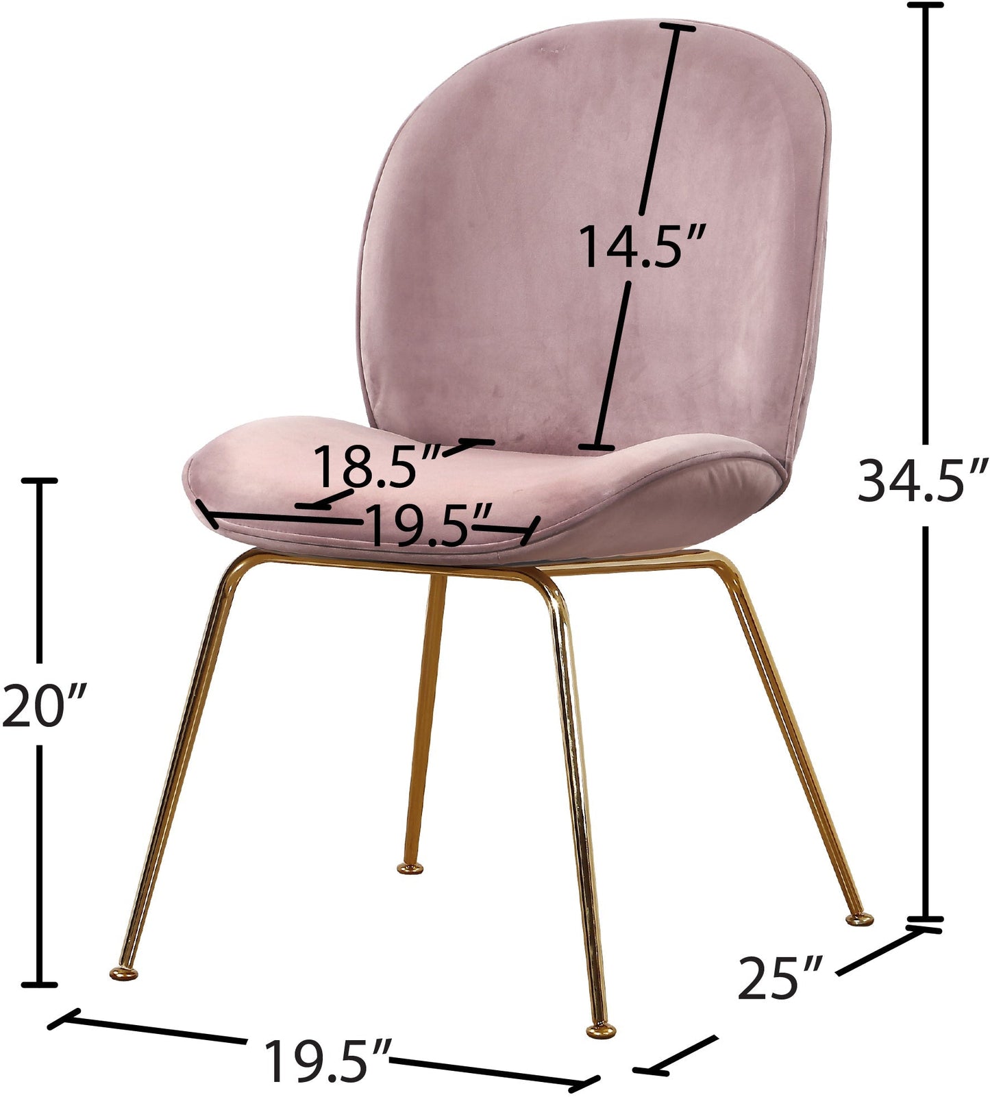 Paris Velvet Dining Chair - Furniture Depot