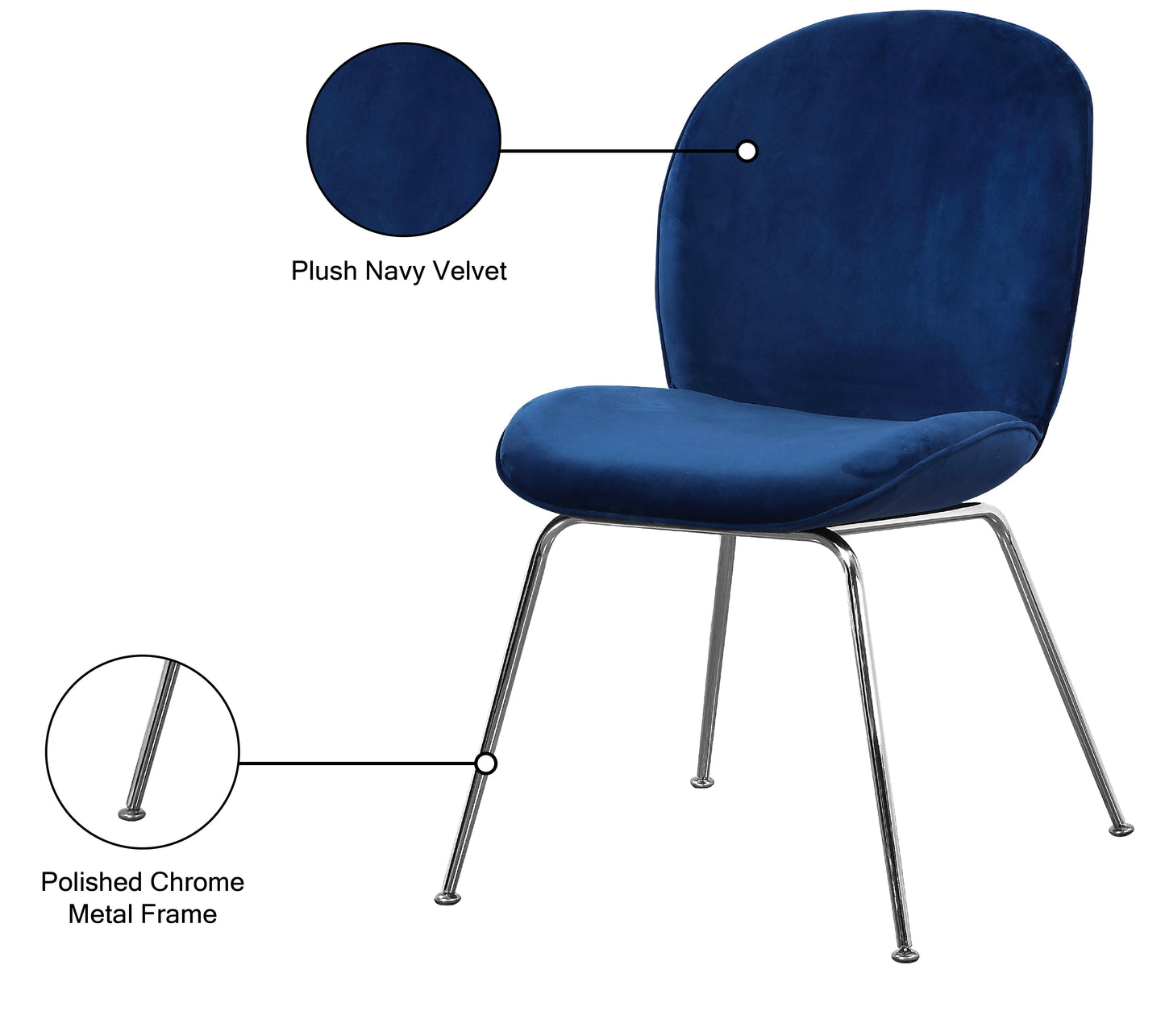 Paris Velvet Dining Chair - Furniture Depot