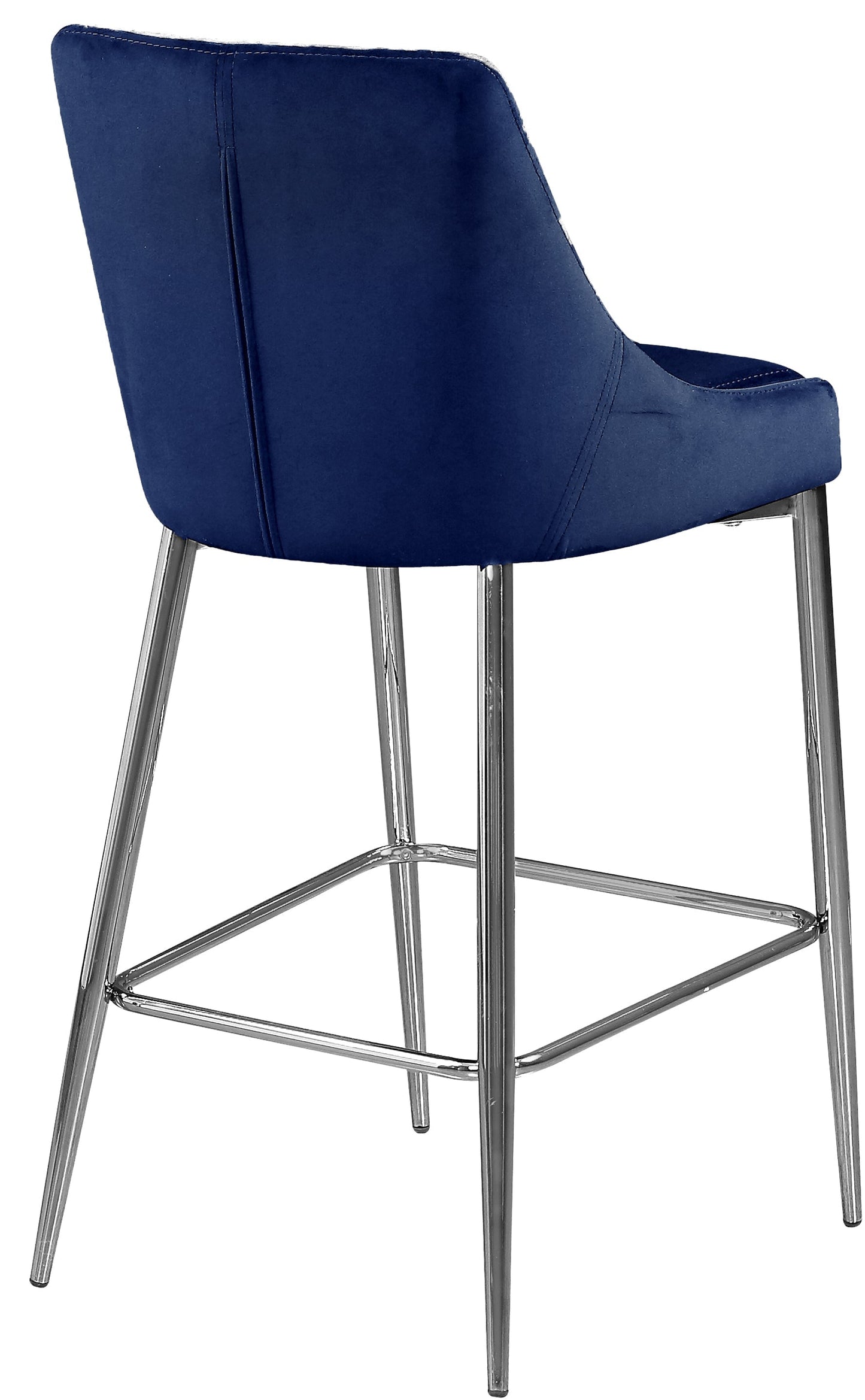 Karina Black Velvet Stool - Furniture Depot