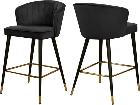 Cassie Velvet Stool - Furniture Depot