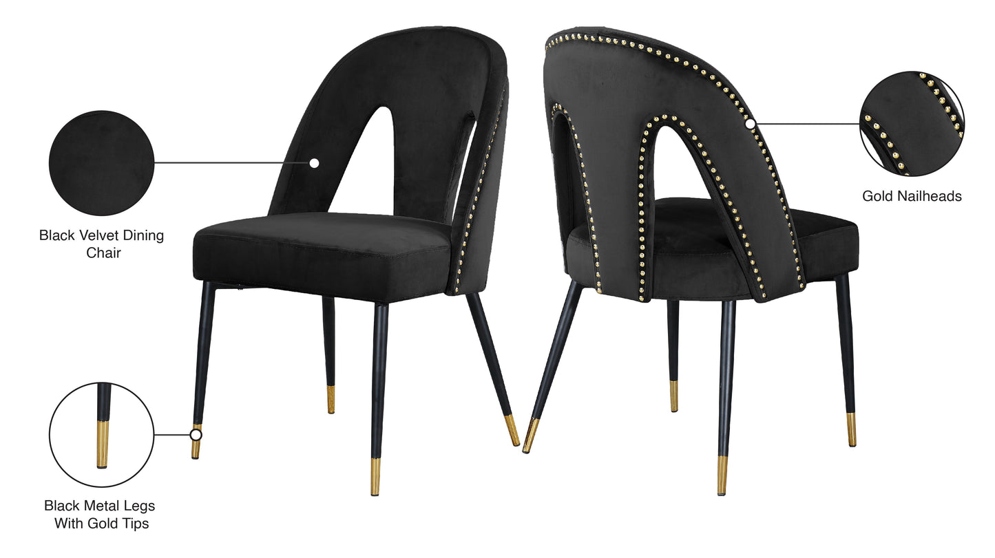 Akoya Velvet Dining Chair - Furniture Depot