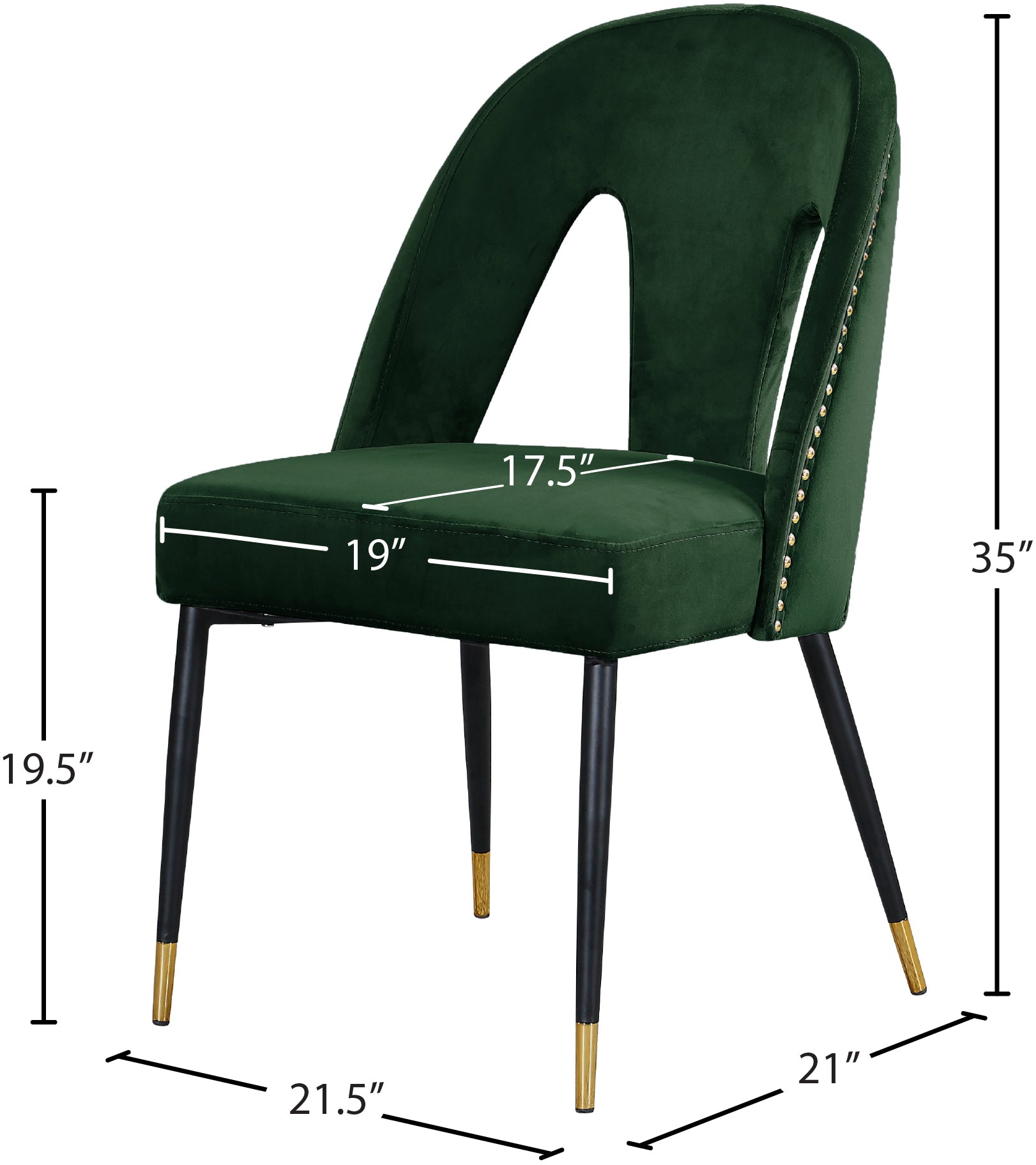 Akoya Velvet Dining Chair - Furniture Depot