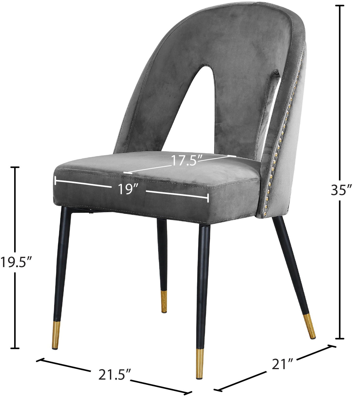 Akoya Velvet Dining Chair - Furniture Depot