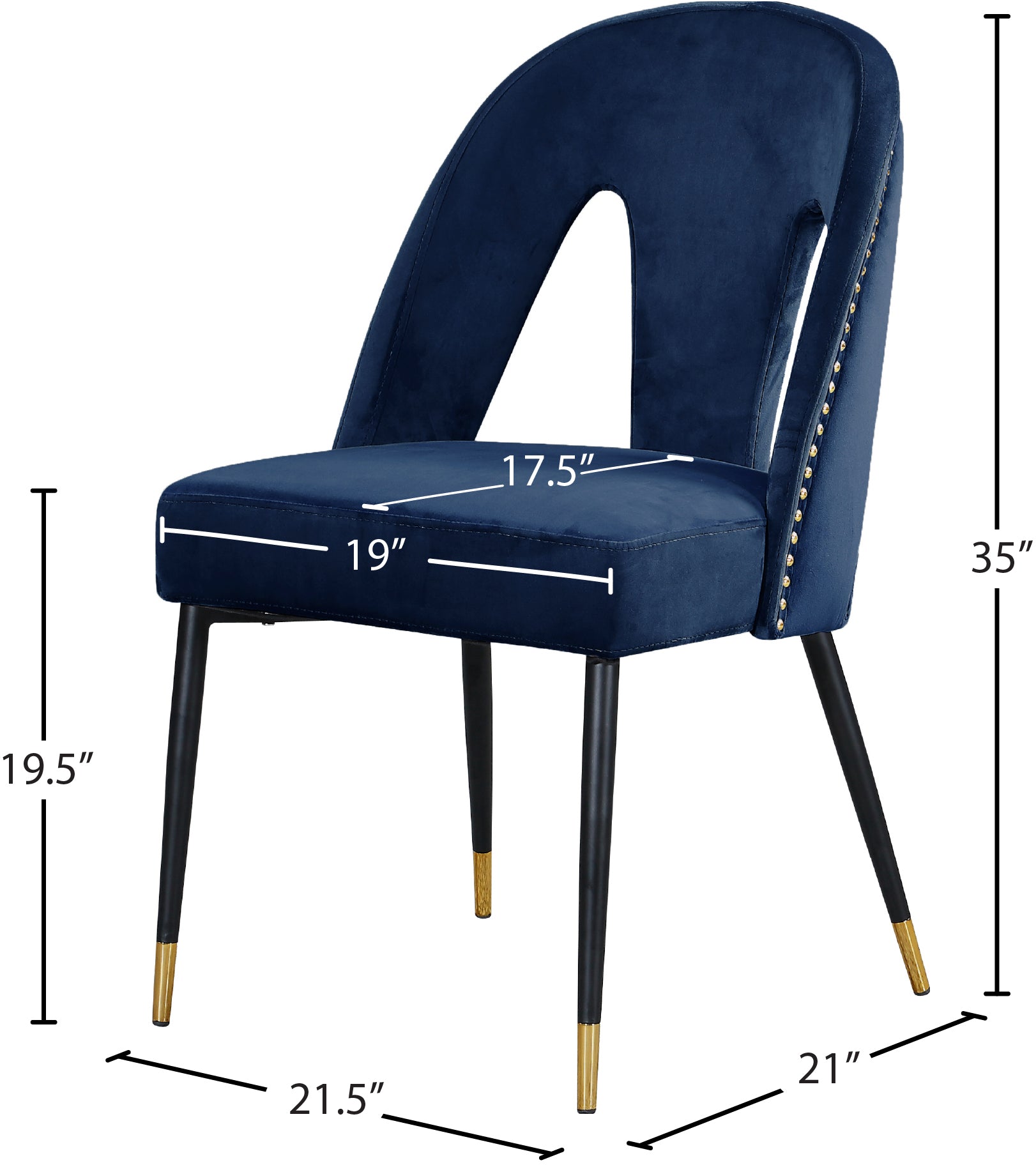 Akoya Velvet Dining Chair - Furniture Depot