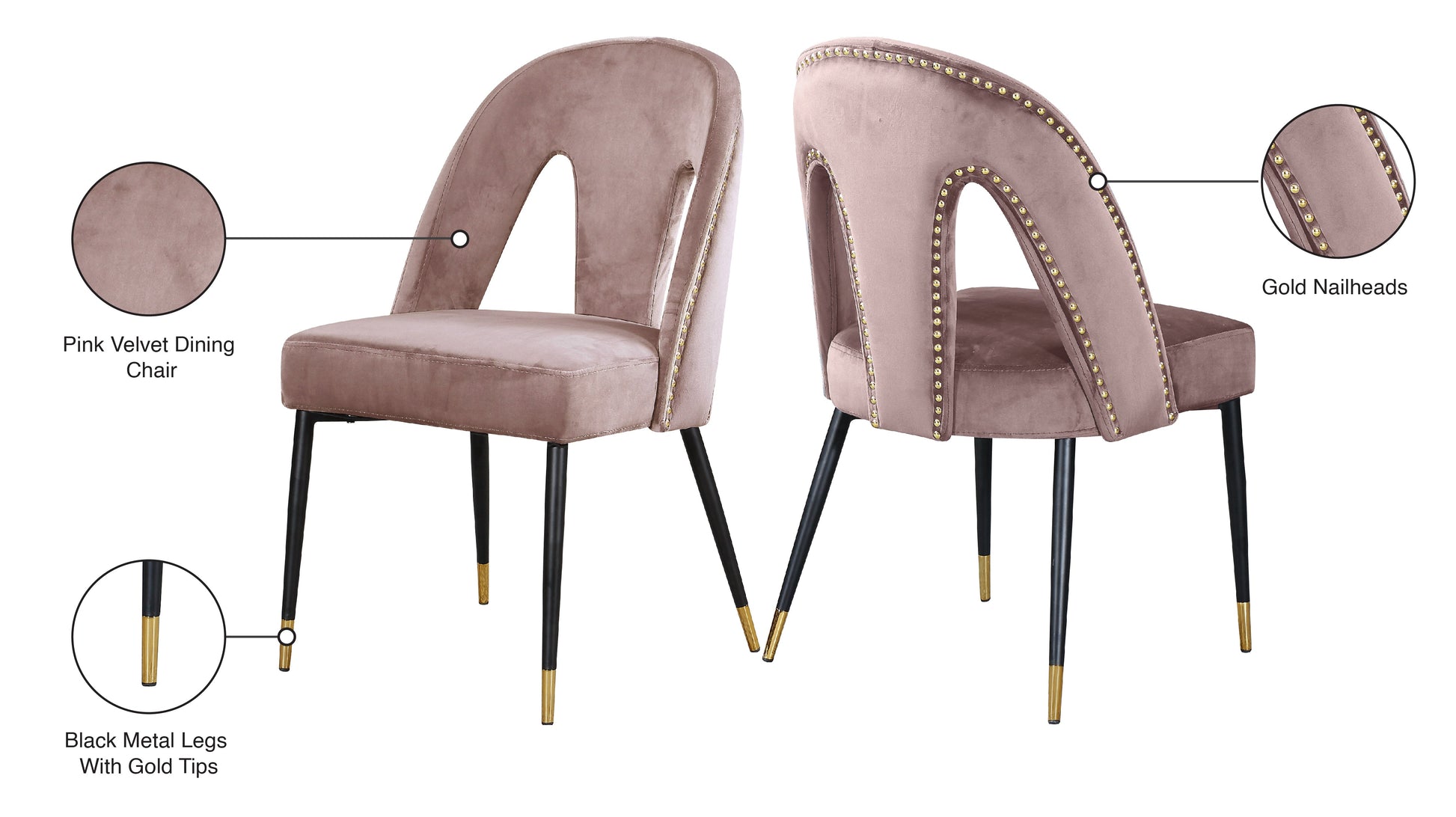 Akoya Velvet Dining Chair - Furniture Depot