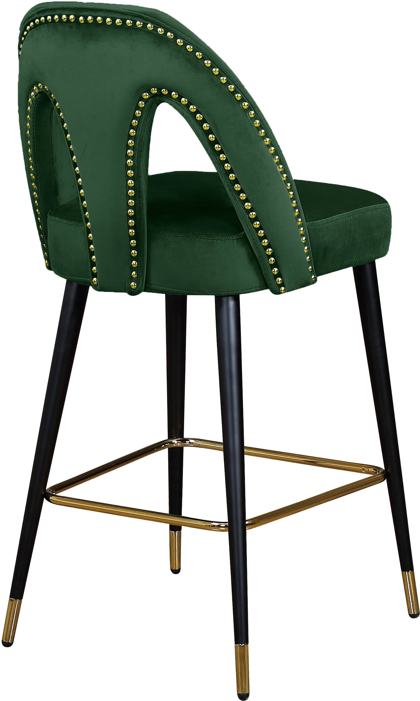 Akoya Velvet Counter Stool - Furniture Depot