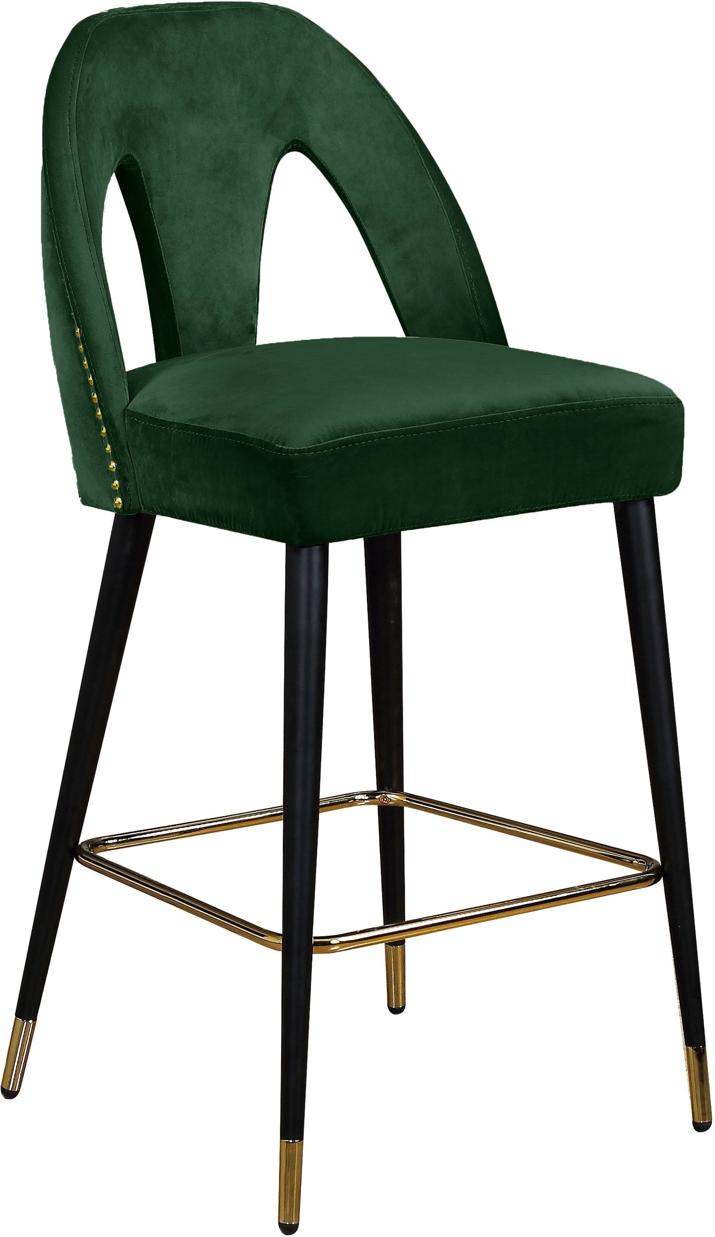 Akoya Velvet Counter Stool - Furniture Depot