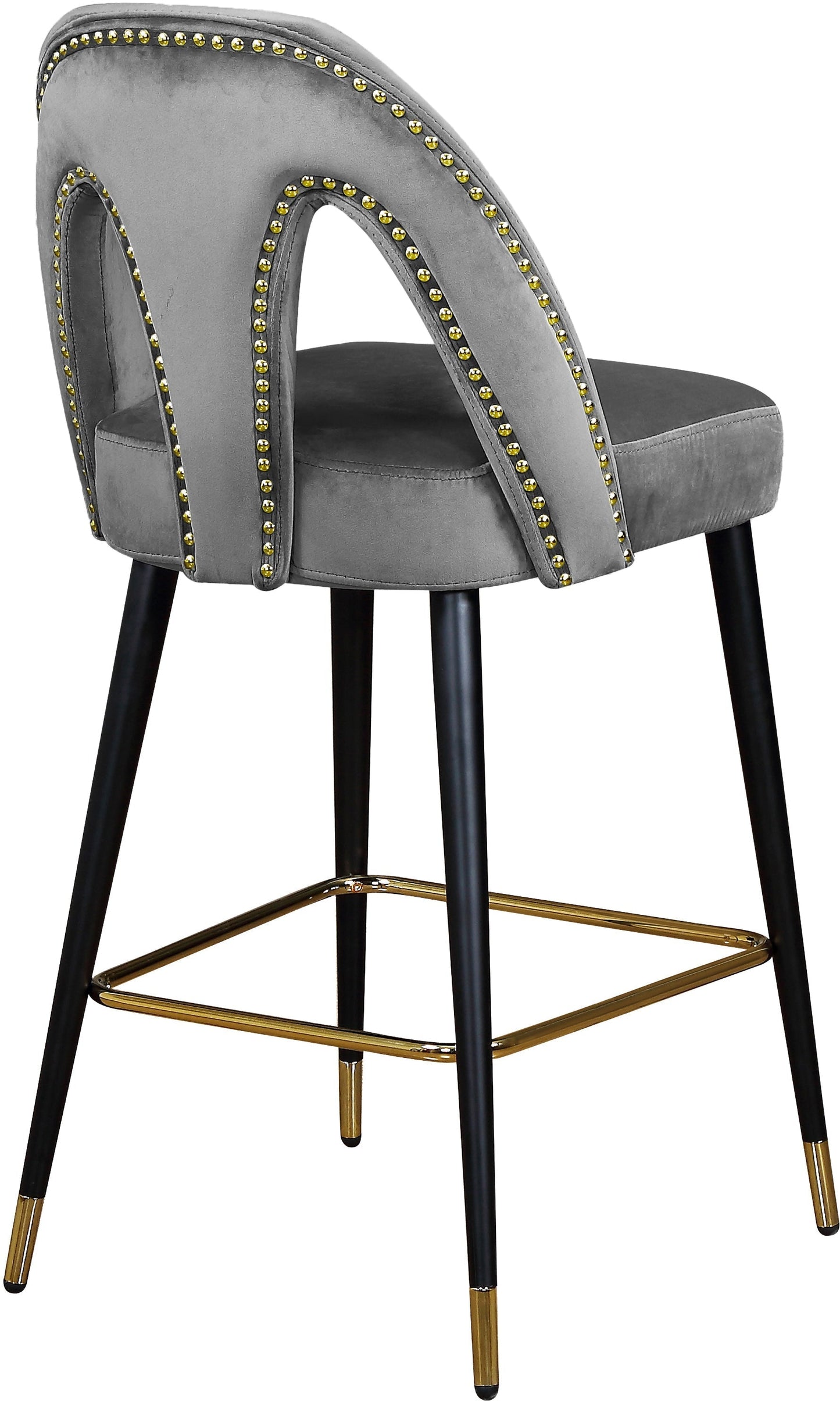 Akoya Velvet Counter Stool - Furniture Depot