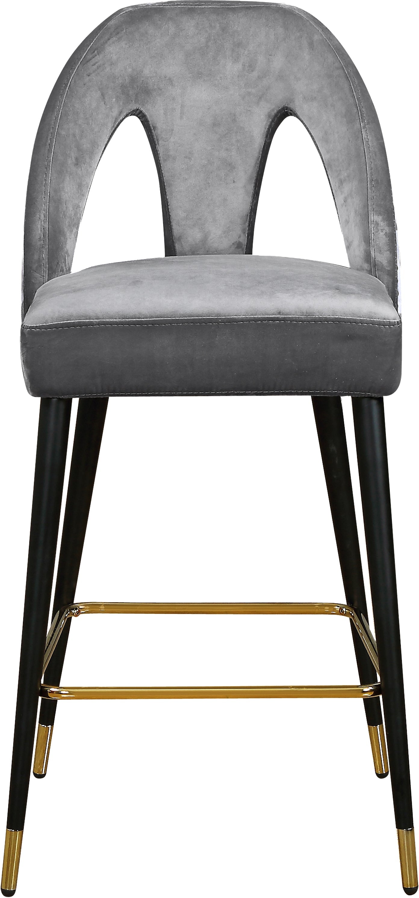 Akoya Velvet Counter Stool - Furniture Depot