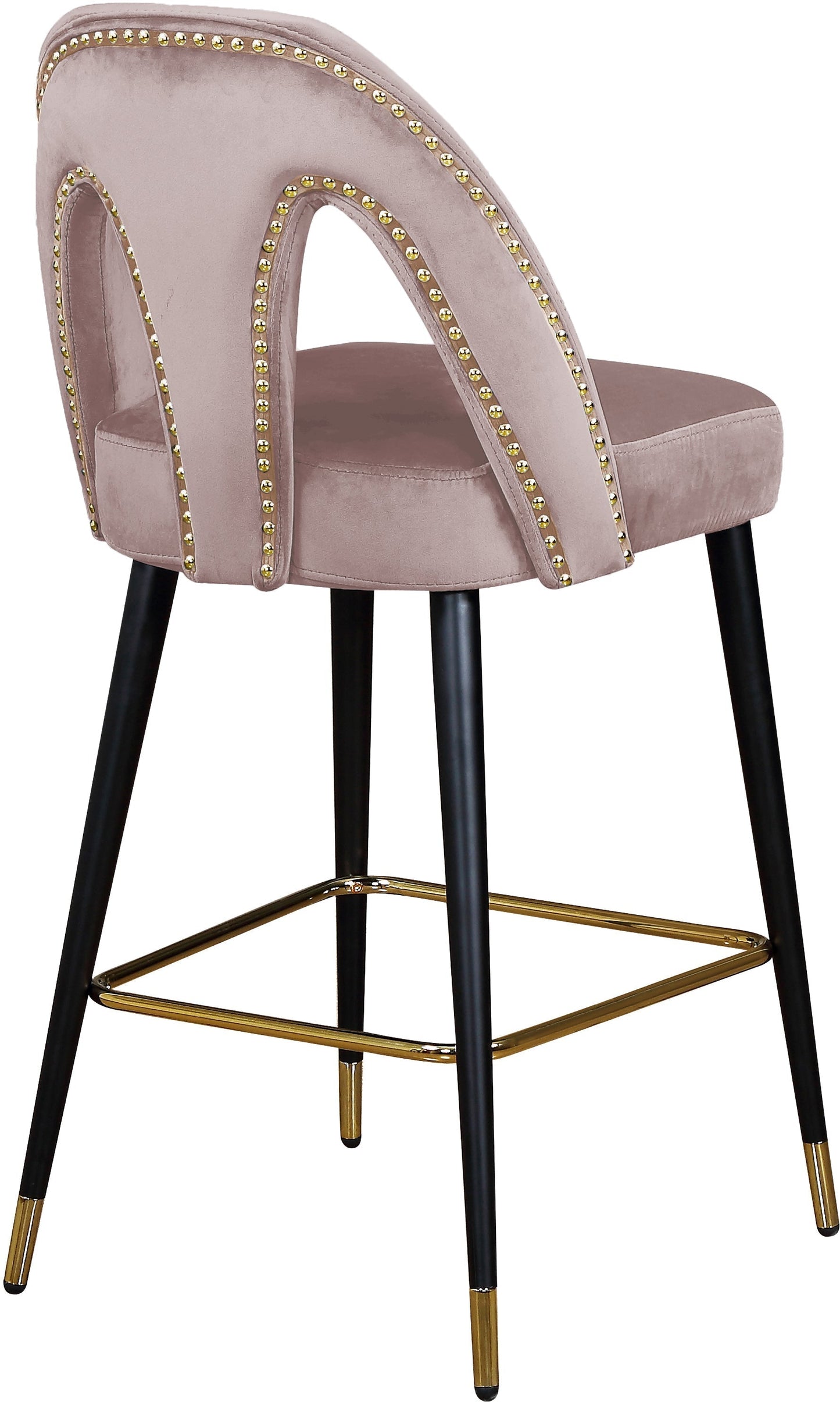 Akoya Velvet Counter Stool - Furniture Depot