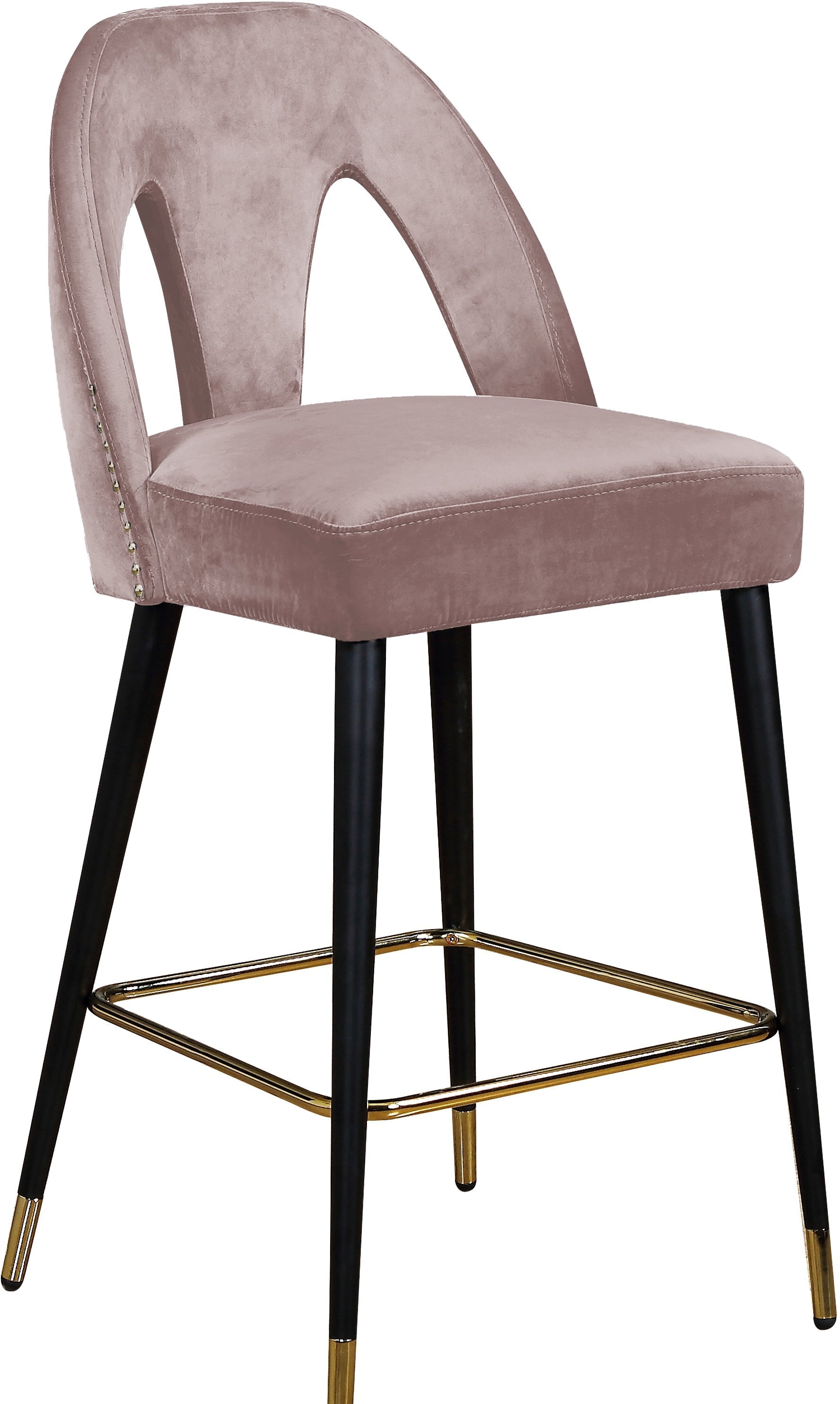 Akoya Velvet Counter Stool - Furniture Depot